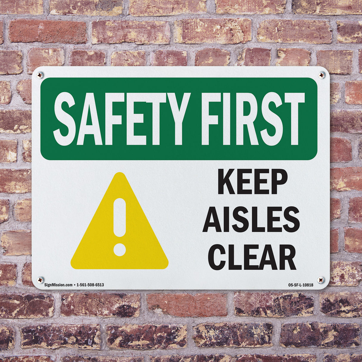 Keep Aisles Clear Bilingual