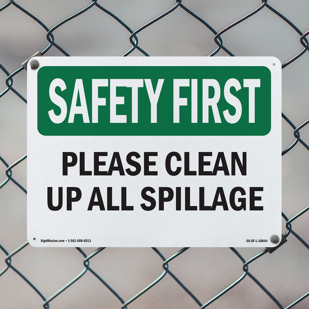 Please Clean Up All Spillage