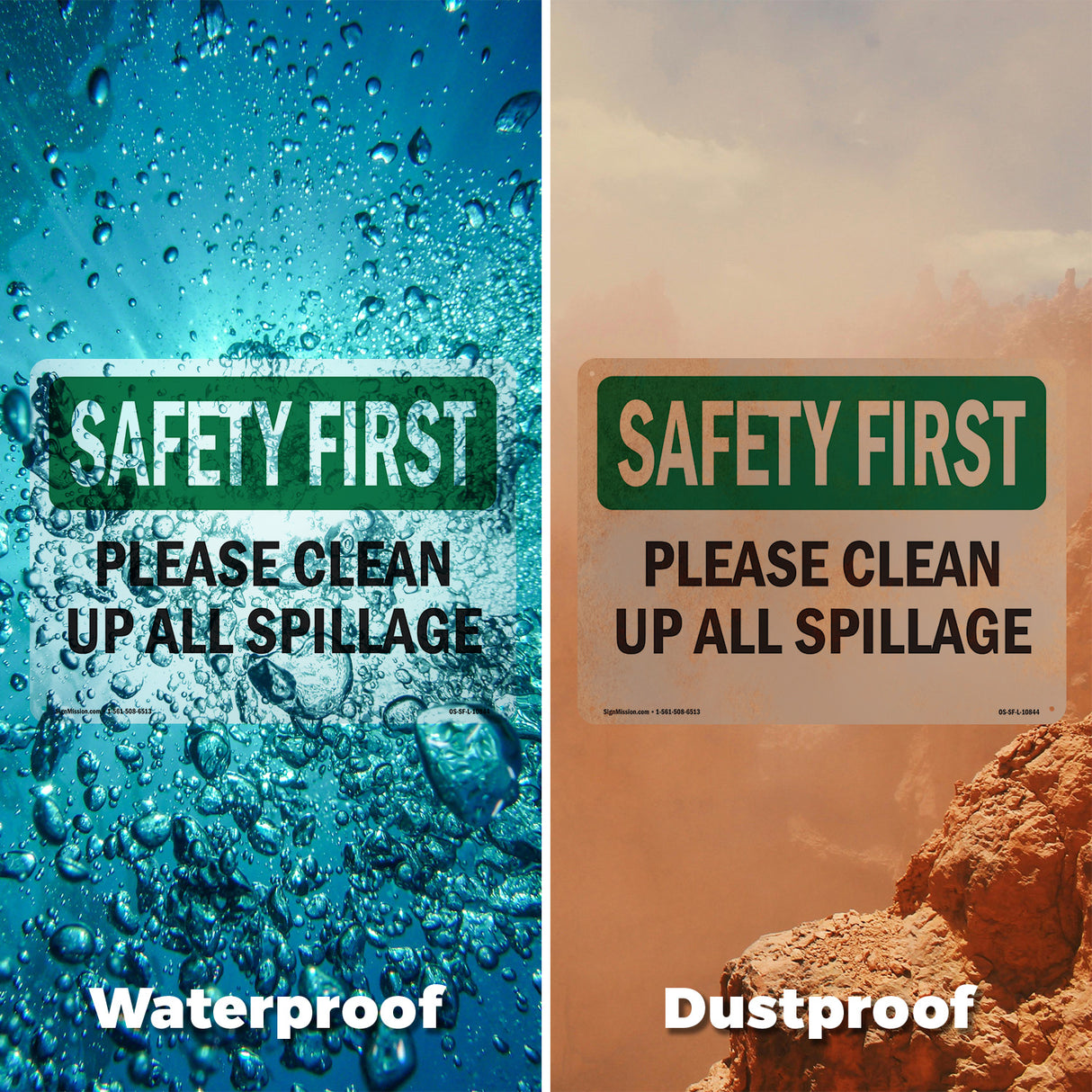 Please Clean Up All Spillage