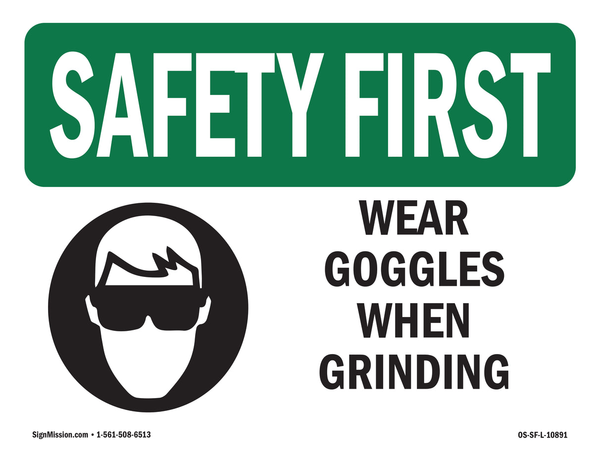 Wear Goggles When Grinding