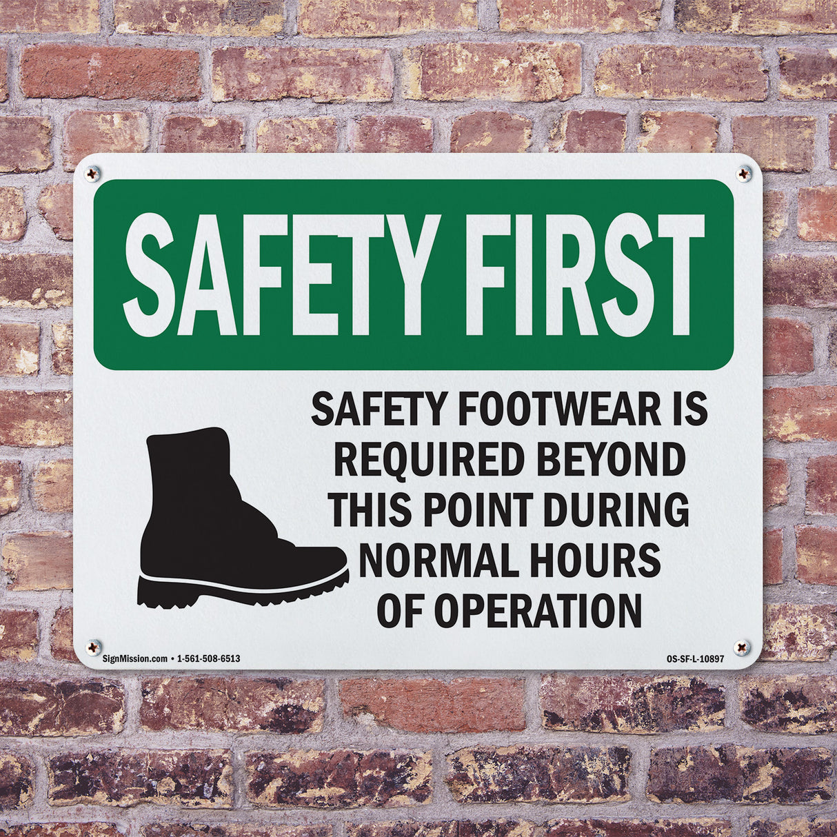 Safety Footwear Is Required With Symbol