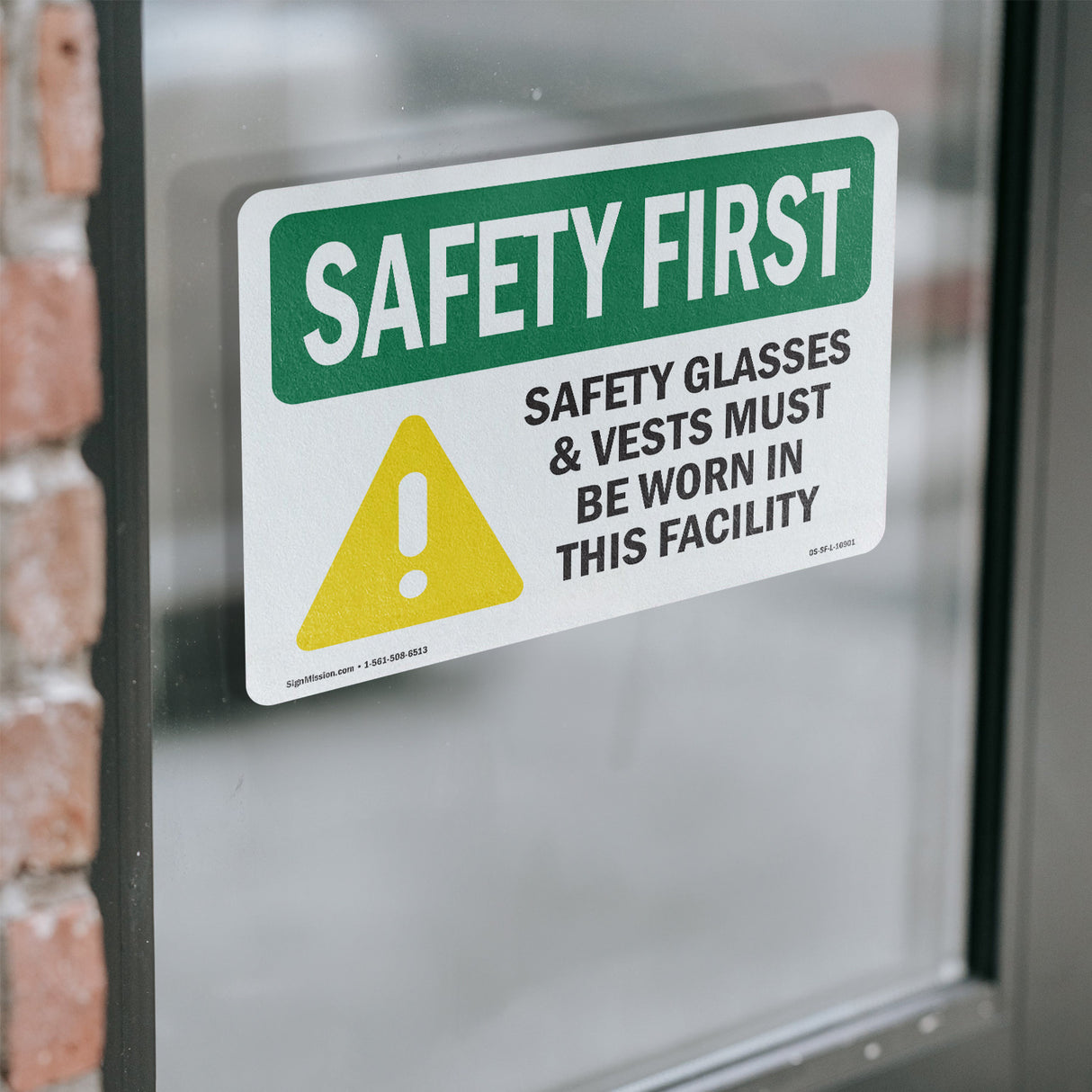 Safety Glasses & Vests Must With Symbol