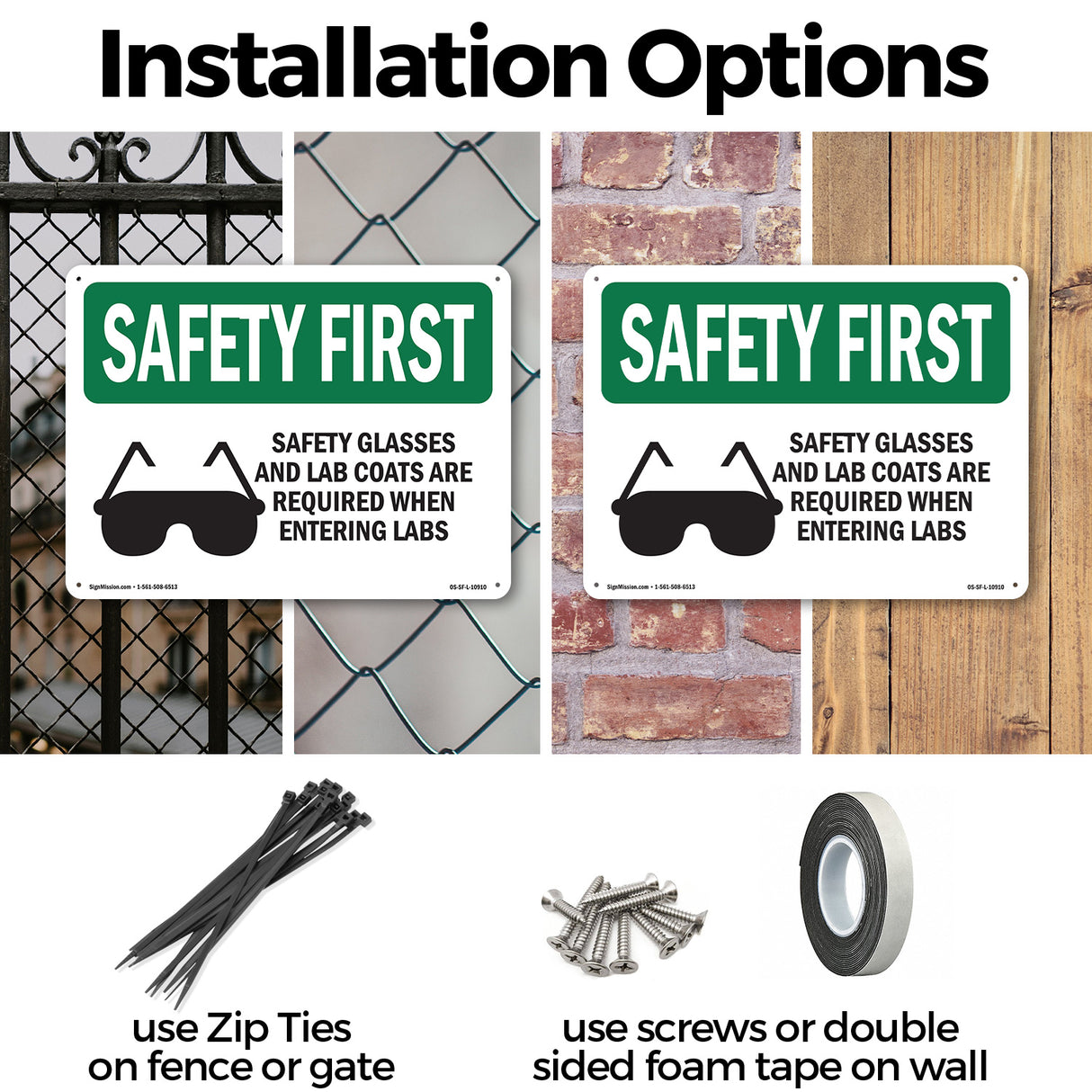 Safety Glasses And Lab Coats With Symbol