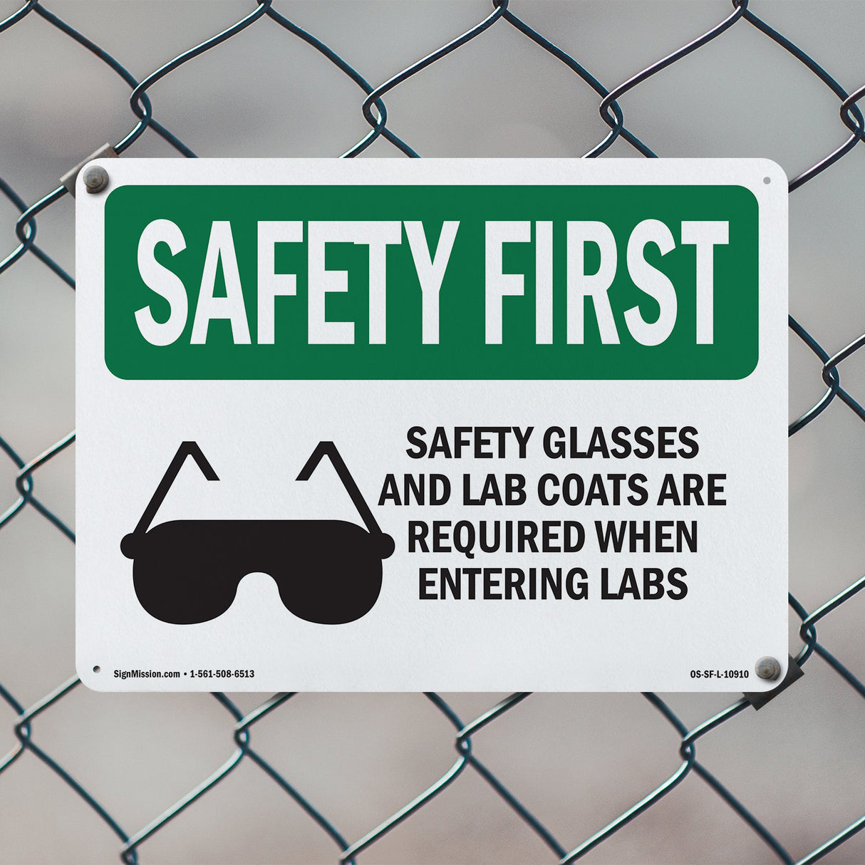 Safety Glasses And Lab Coats With Symbol