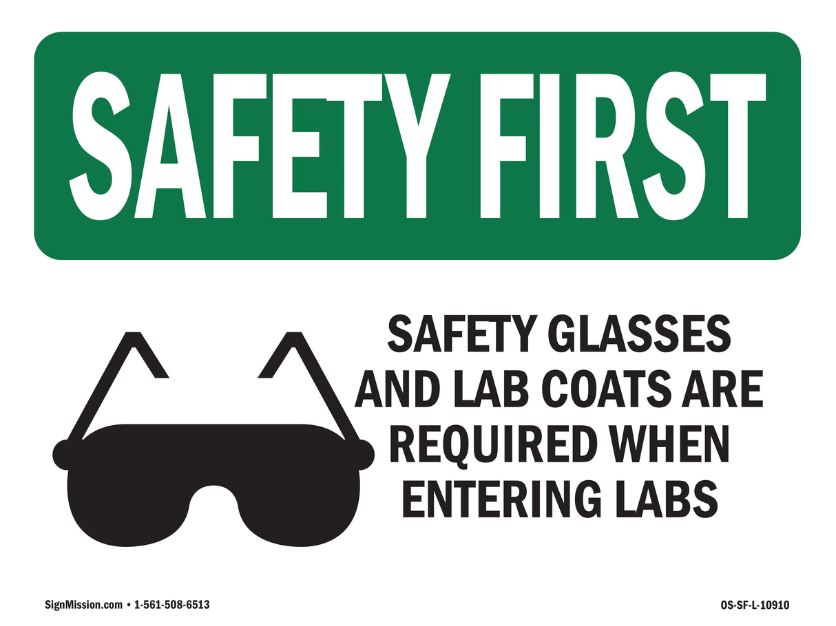 Safety Glasses And Lab Coats With Symbol