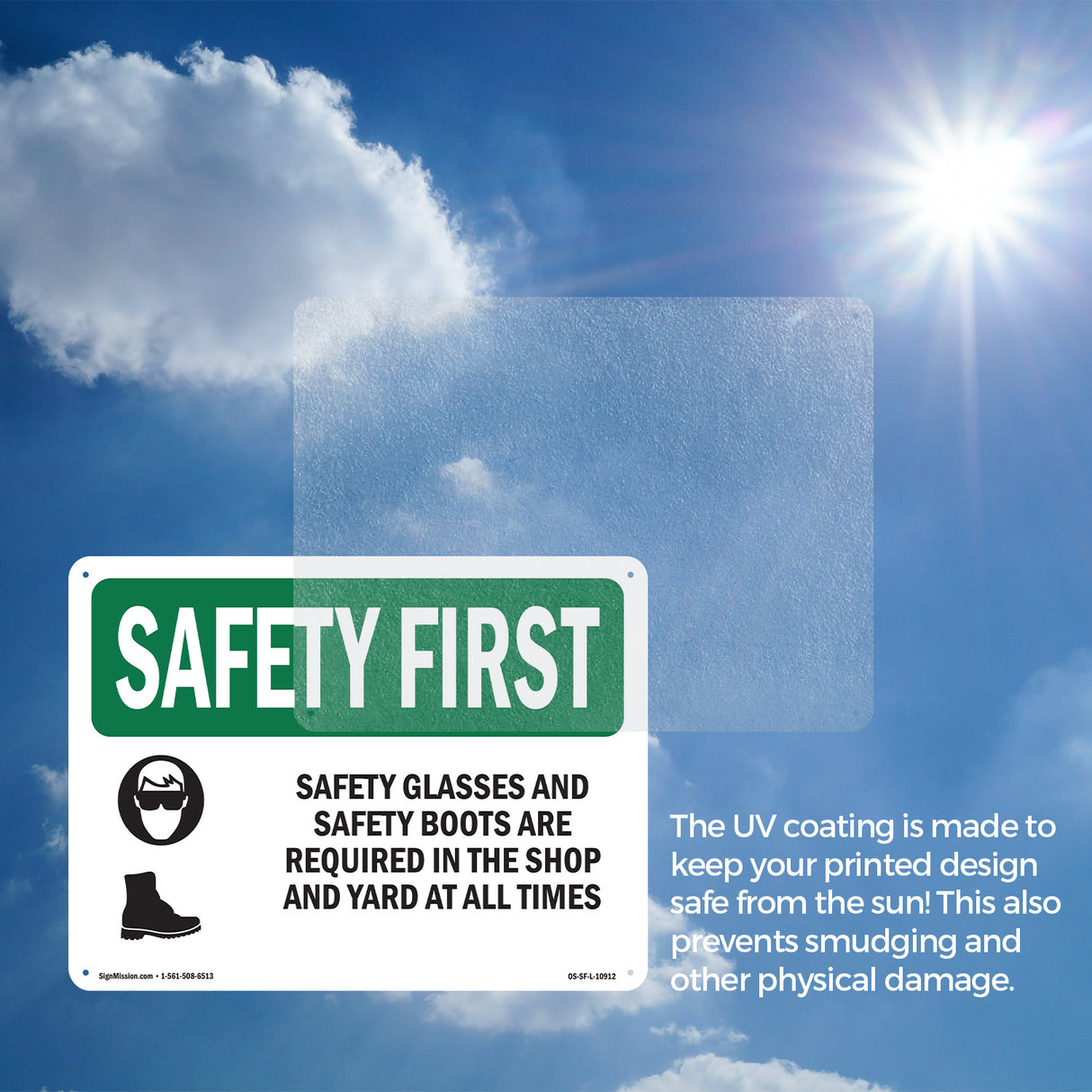 Safety Glasses And Safety Boots With Symbol