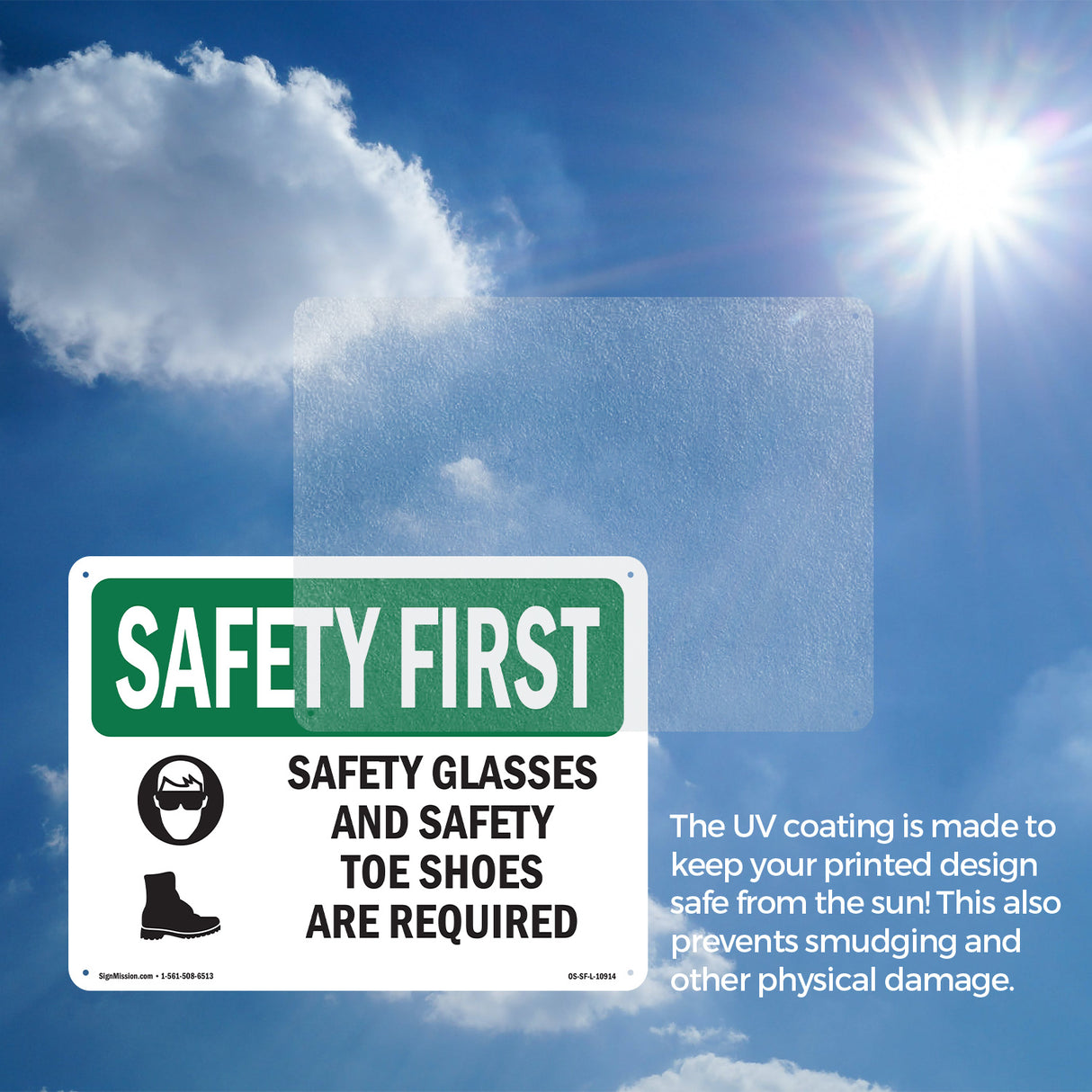 Safety Glasses And Safety Toe With Symbol