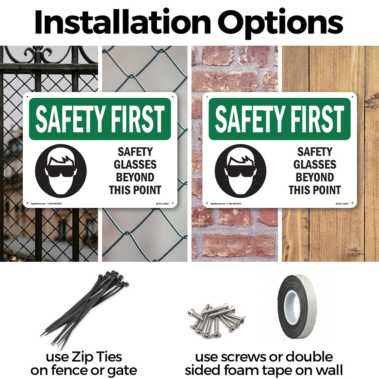 Safety Glasses Beyond This Point With Symbol