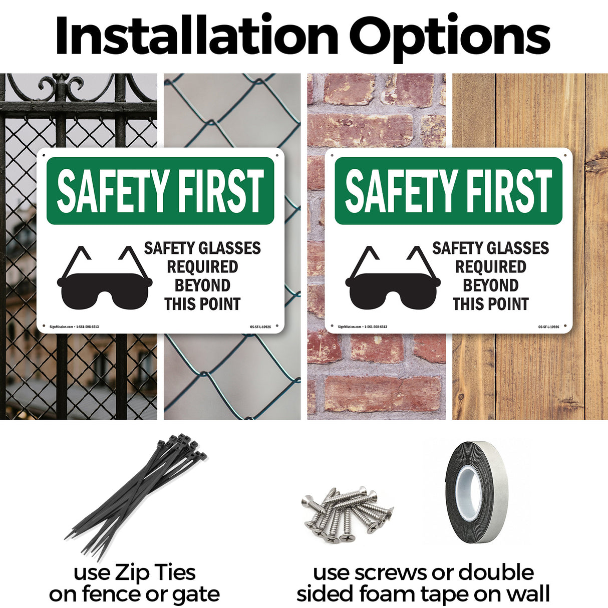 Safety Glasses Required Beyond With Symbol