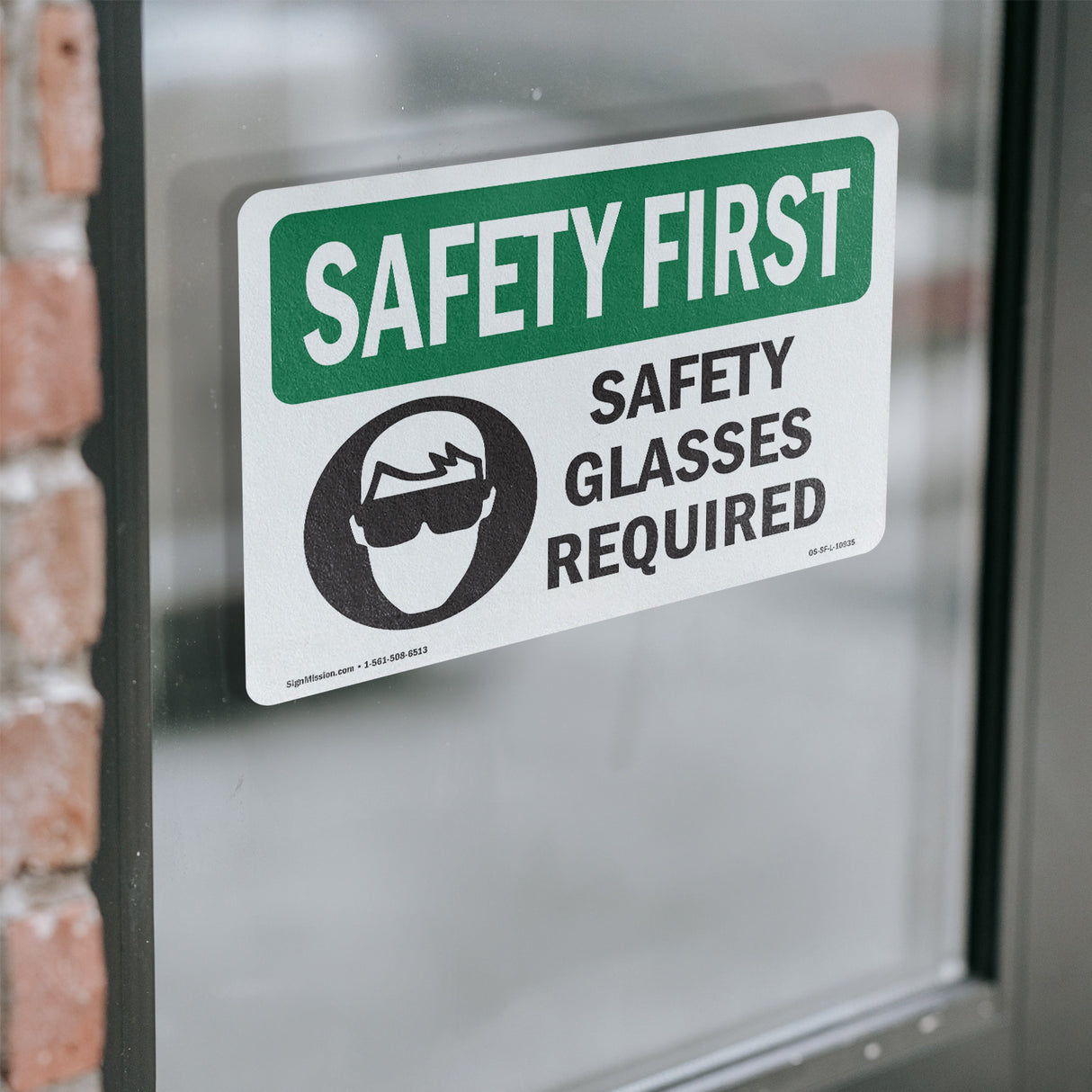 Safety Glasses Required With Symbol