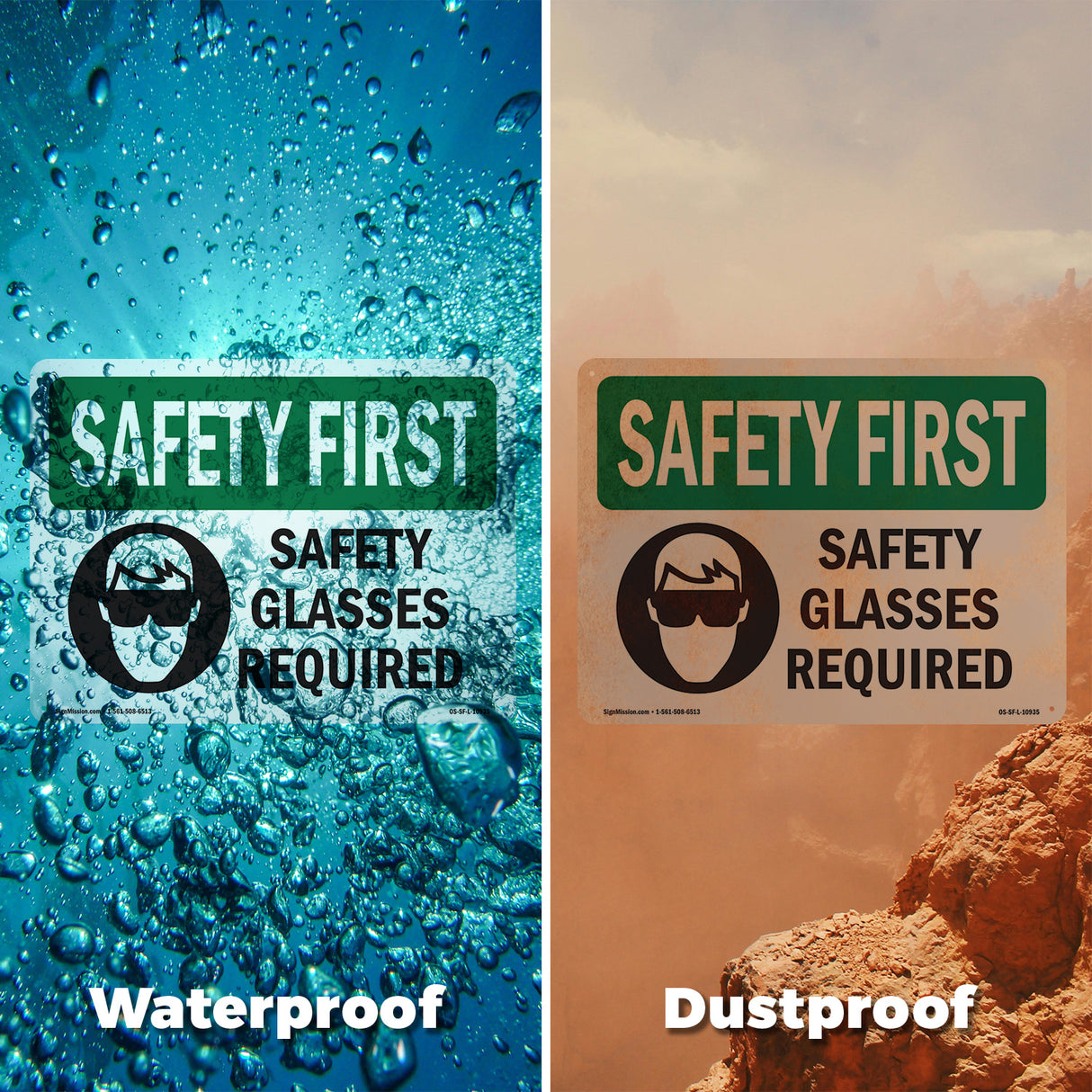 Safety Glasses Required With Symbol
