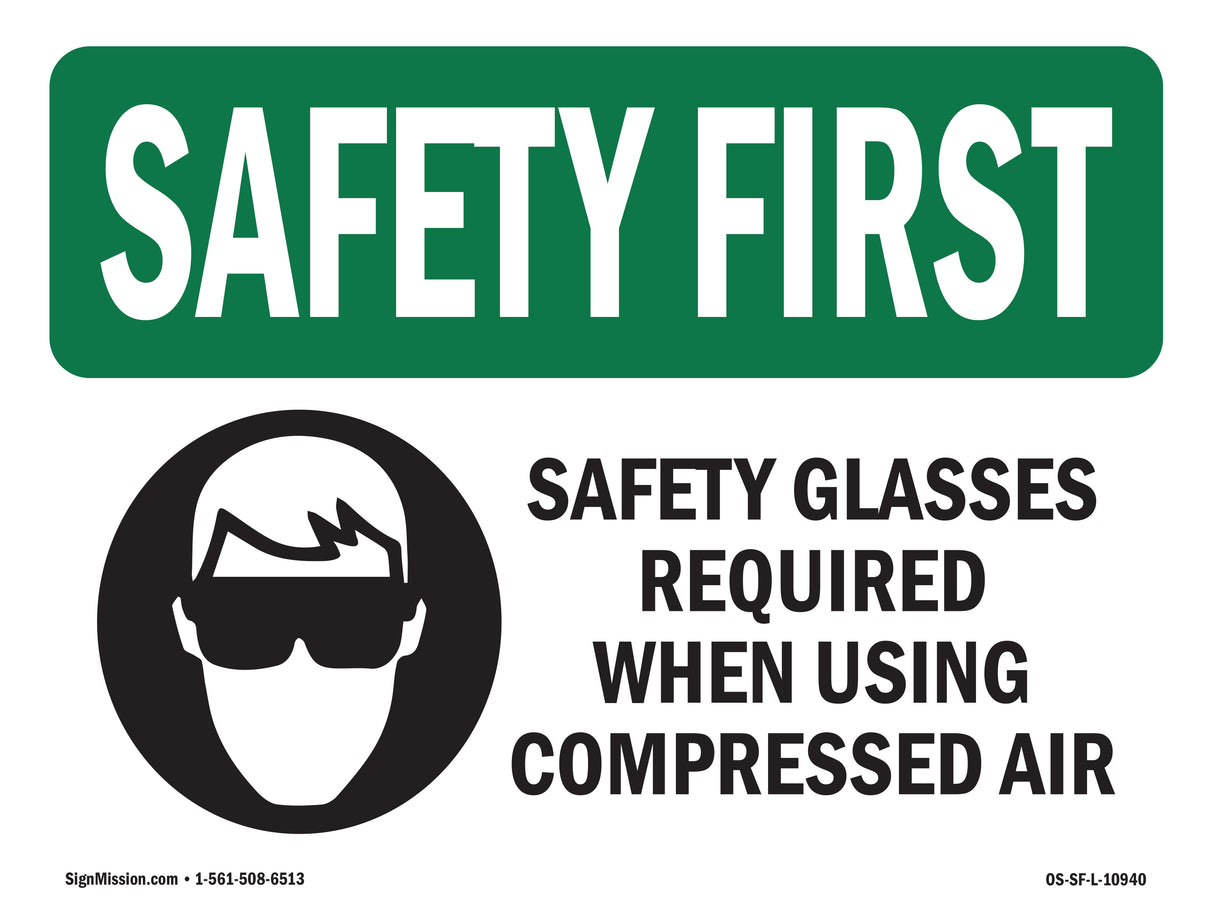 Safety Glasses Required When With Symbol