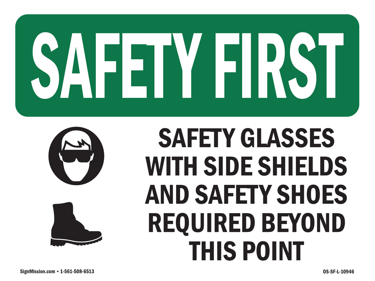 Safety Glasses With Side Shields With Symbol