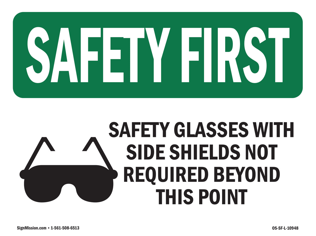 Safety Glasses With Side Shields With Symbol
