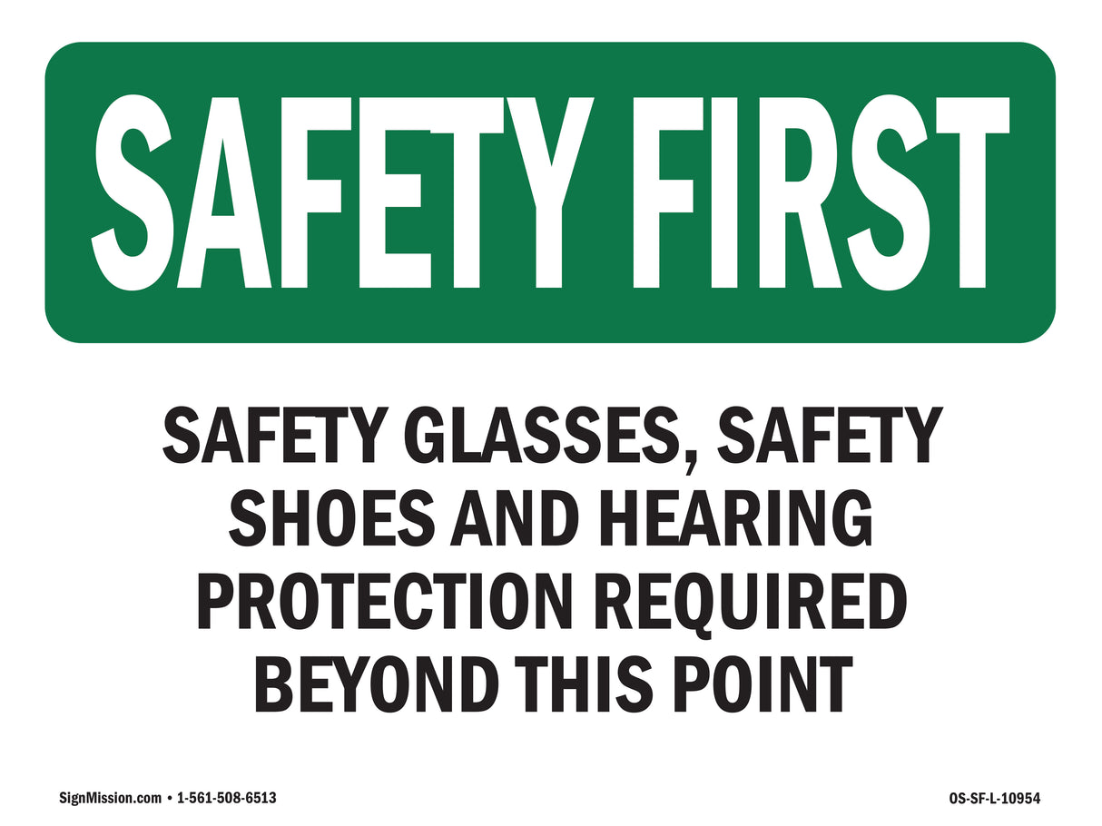 Safety Glasses, Safety Shoes And