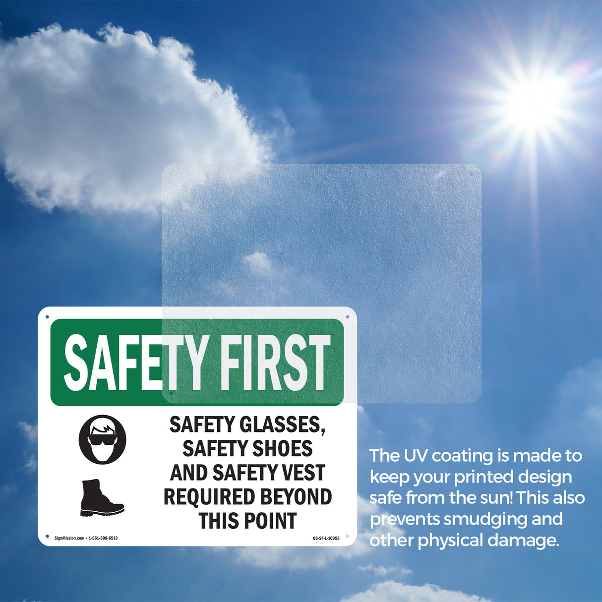 Safety Glasses, Safety Shoes With Symbol