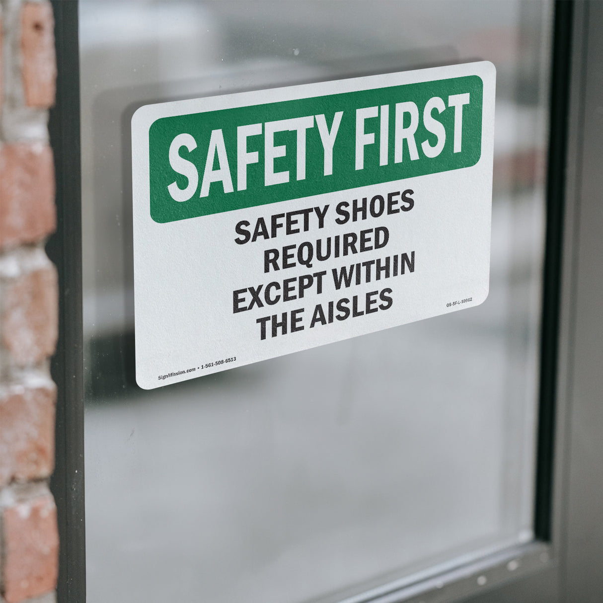 Safety Shoes Required Except Within