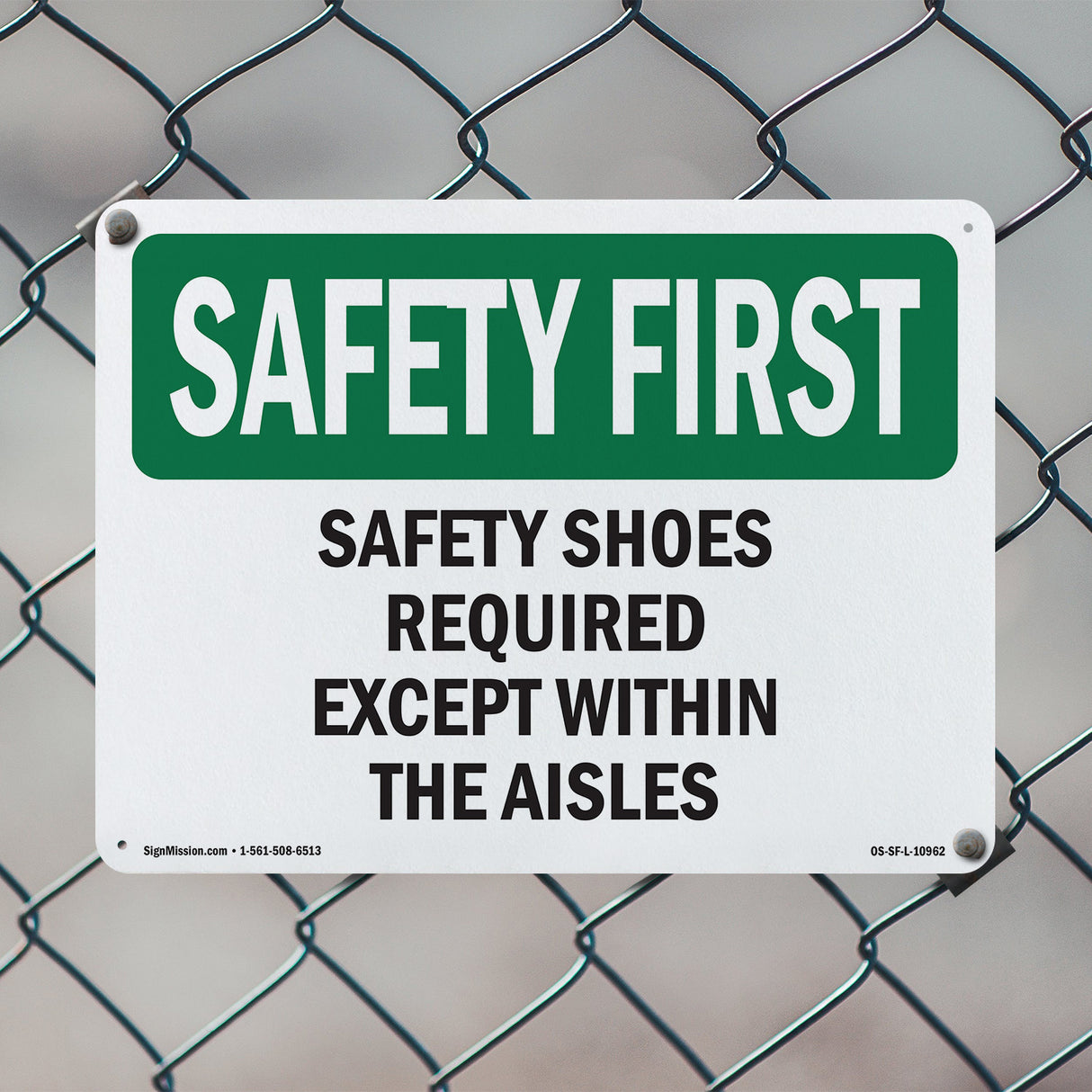 Safety Shoes Required Except Within