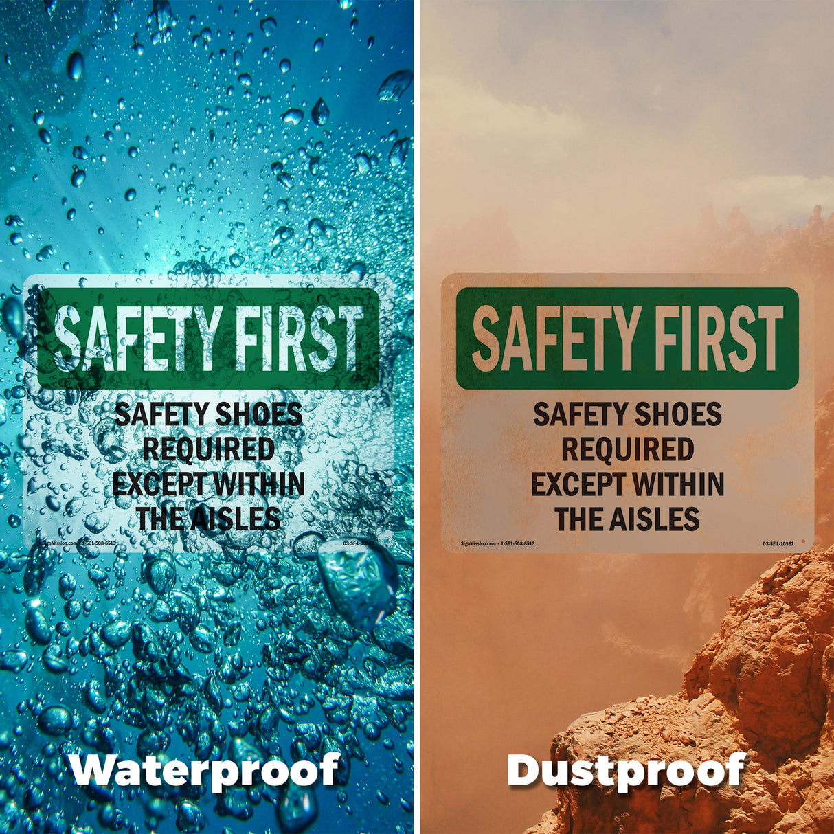 Safety Shoes Required Except Within