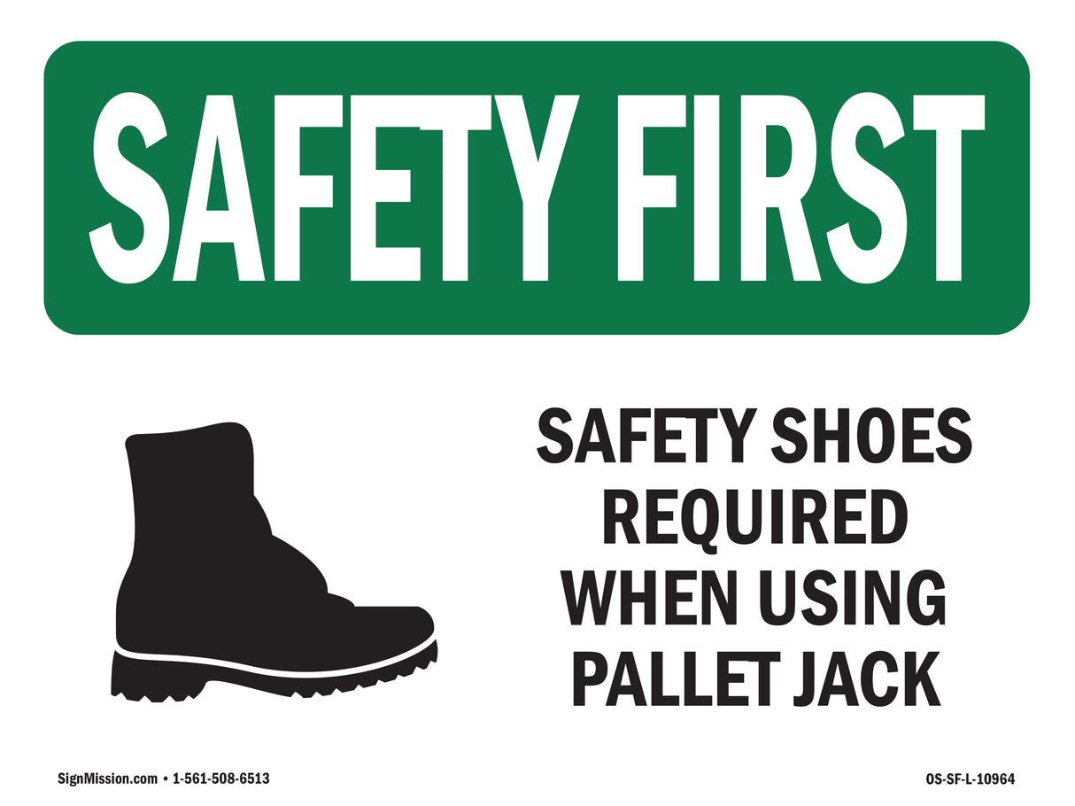 Safety Shoes Required When Using With Symbol