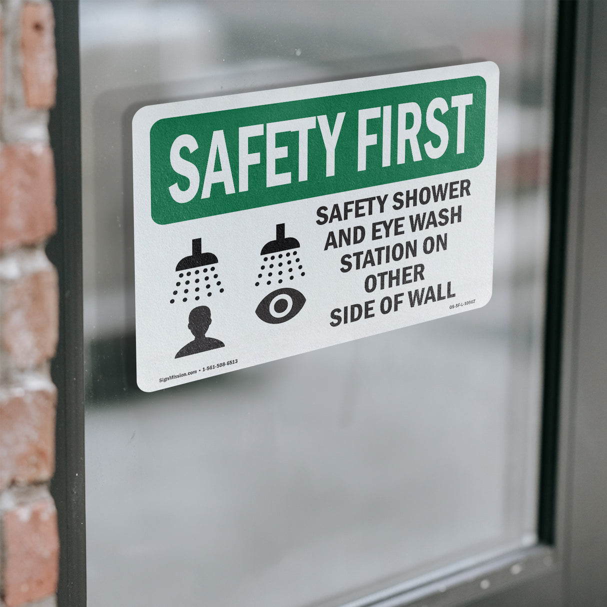 Safety Shower And Eye Wash Station With Symbol