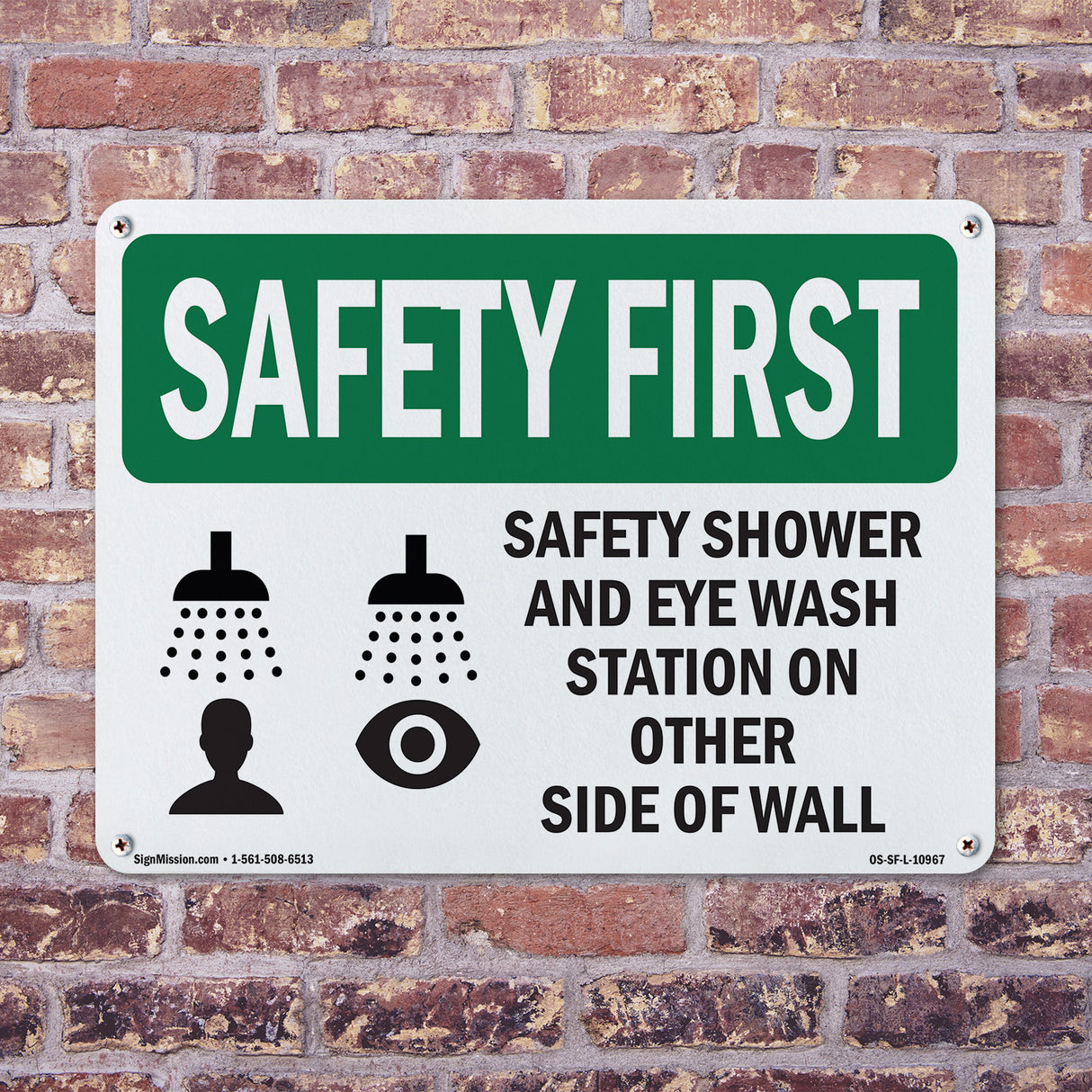Safety Shower And Eye Wash Station With Symbol