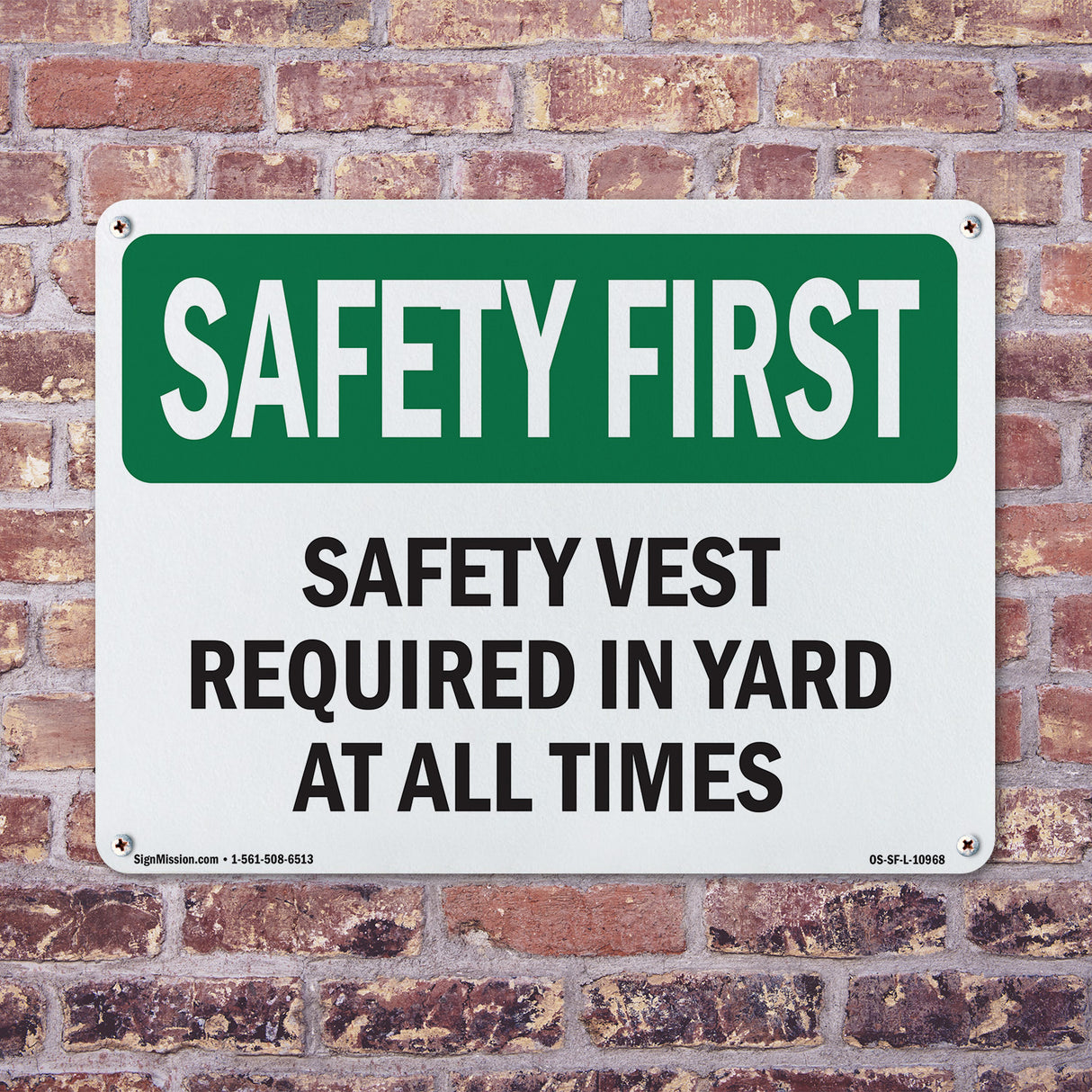 Safety Vest Required In Yard At