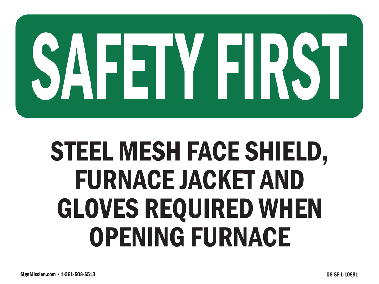Steel Mesh Face Shield, Furnace