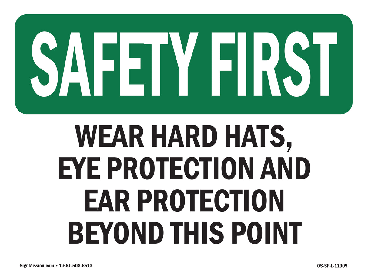 Wear Hard Hats, Eye Protection