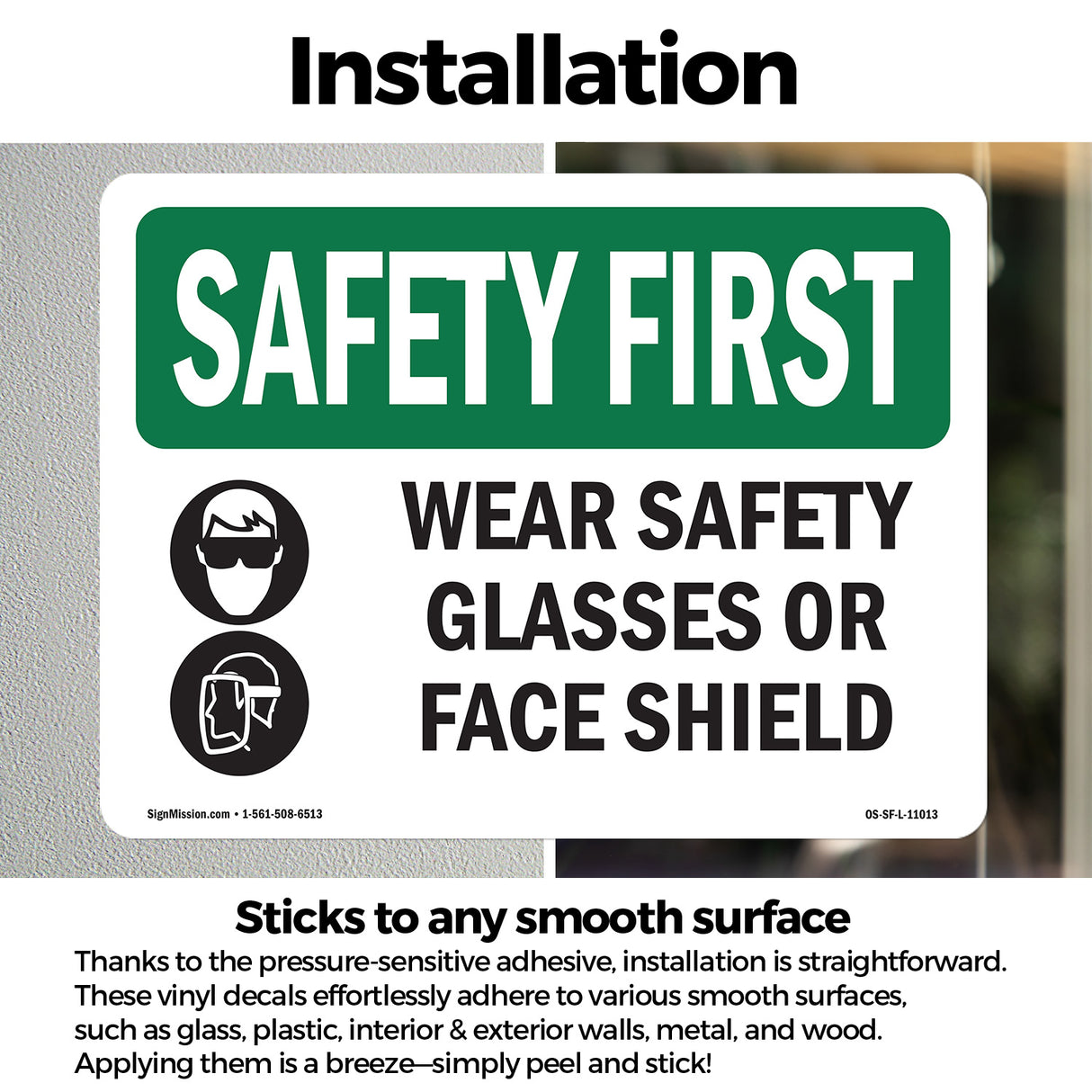 Wear Safety Glasses Or Face Shield With Symbol