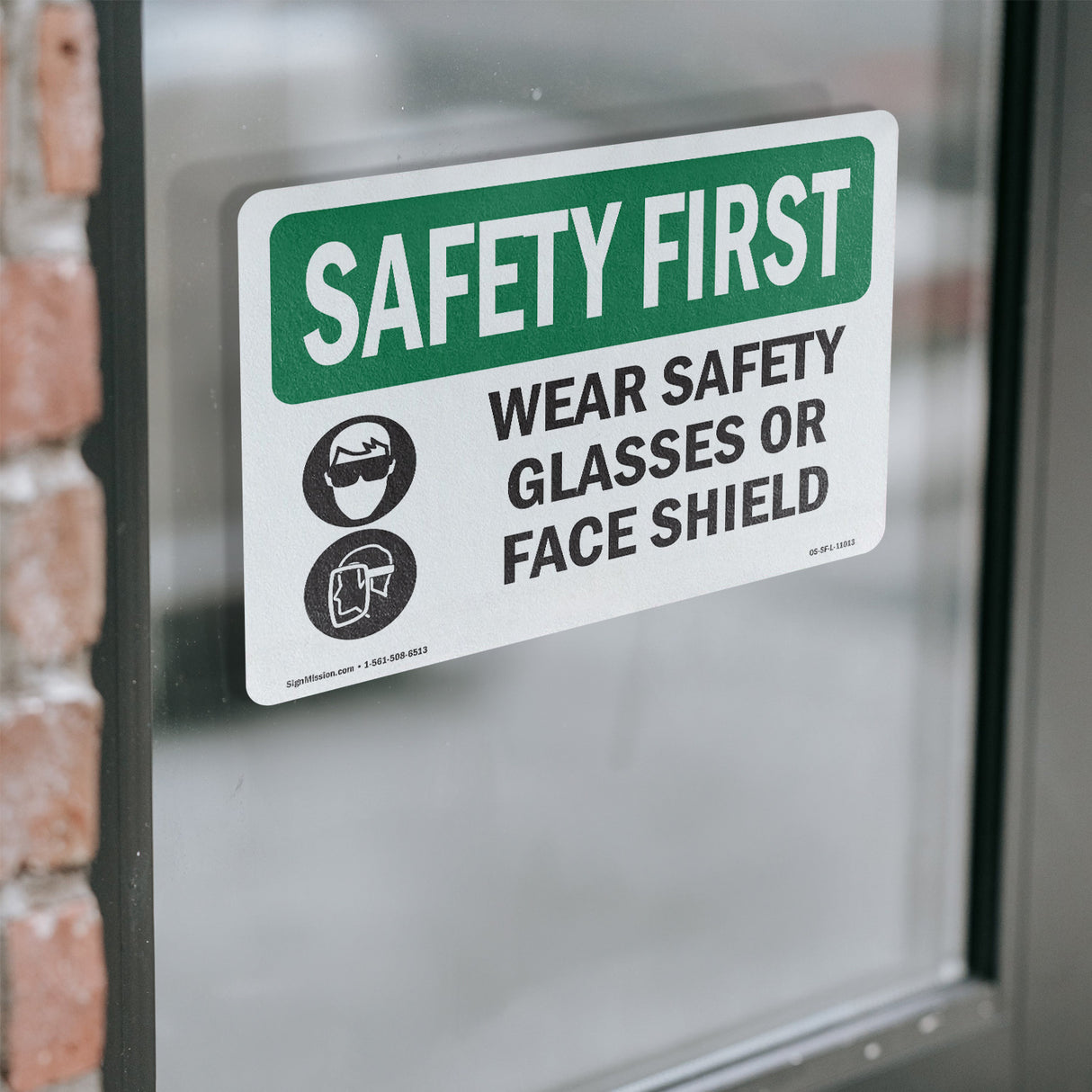 Wear Safety Glasses Or Face Shield With Symbol