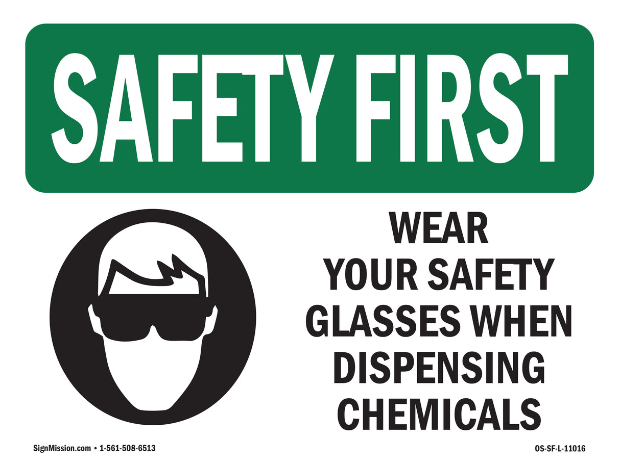 Wear Your Safety Glasses When With Symbol