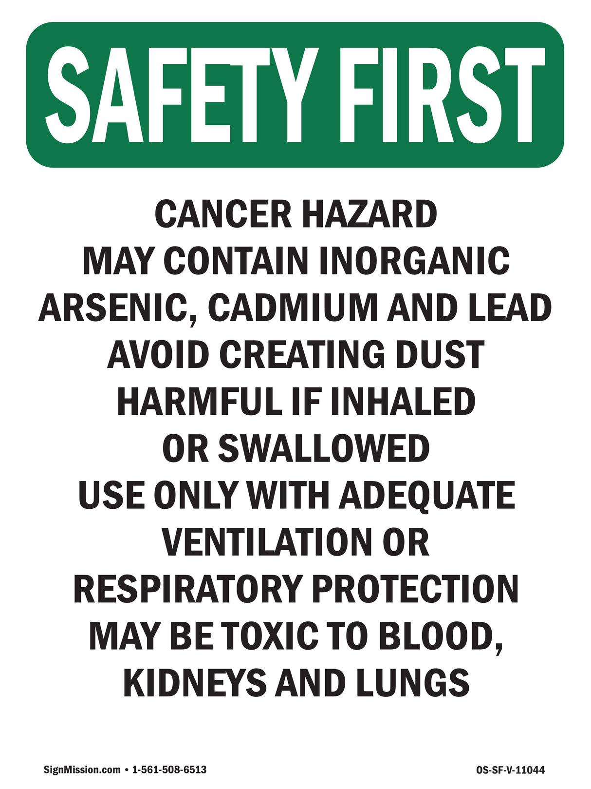Cancer Hazard May Contain Inorganic Arsenic,