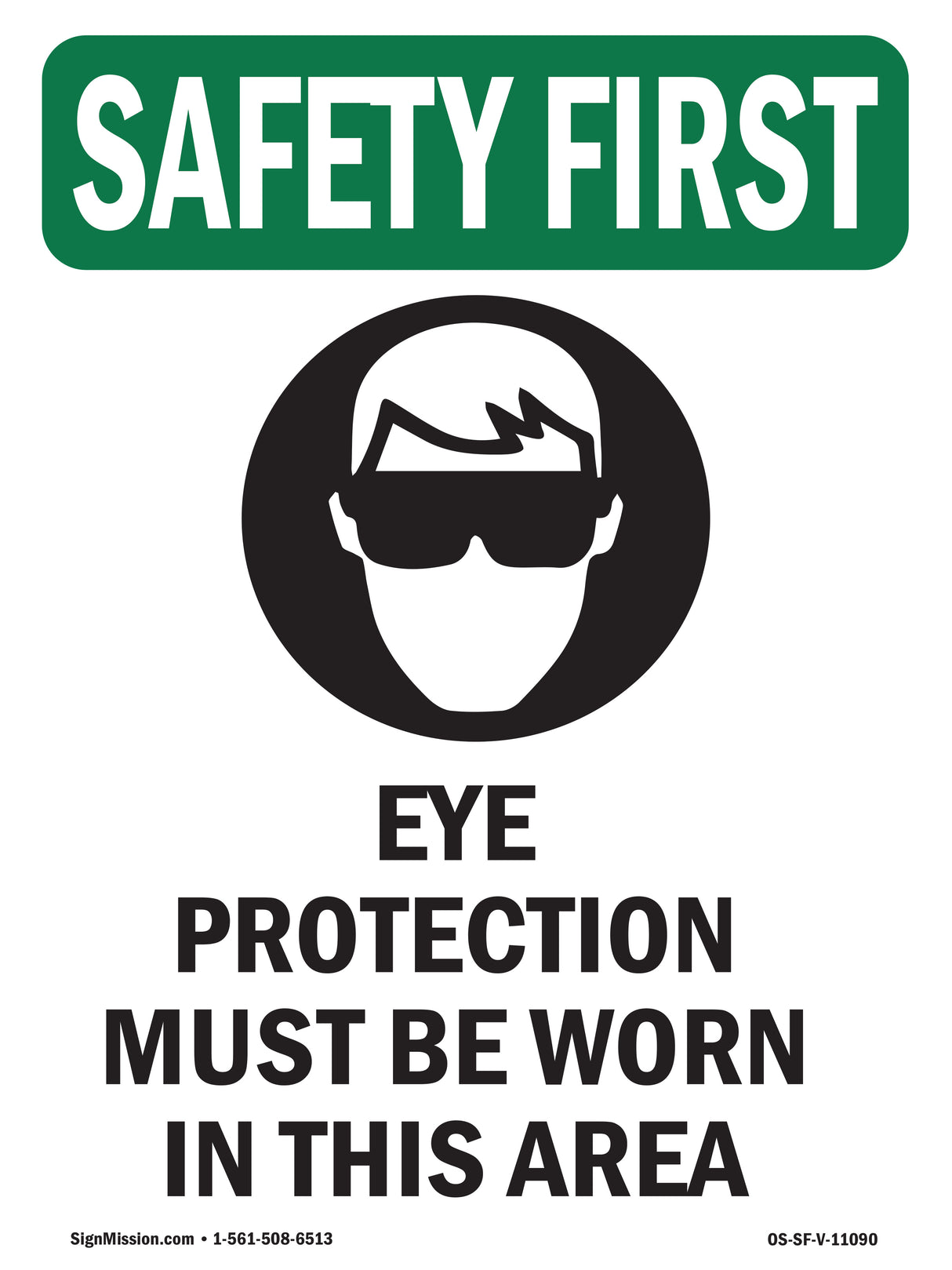 Eye Protection Must Be Worn With Symbol