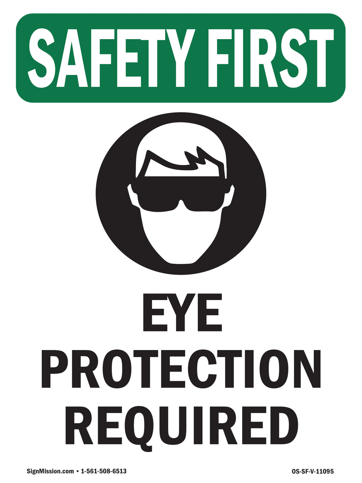 Eye Protection Required With Symbol