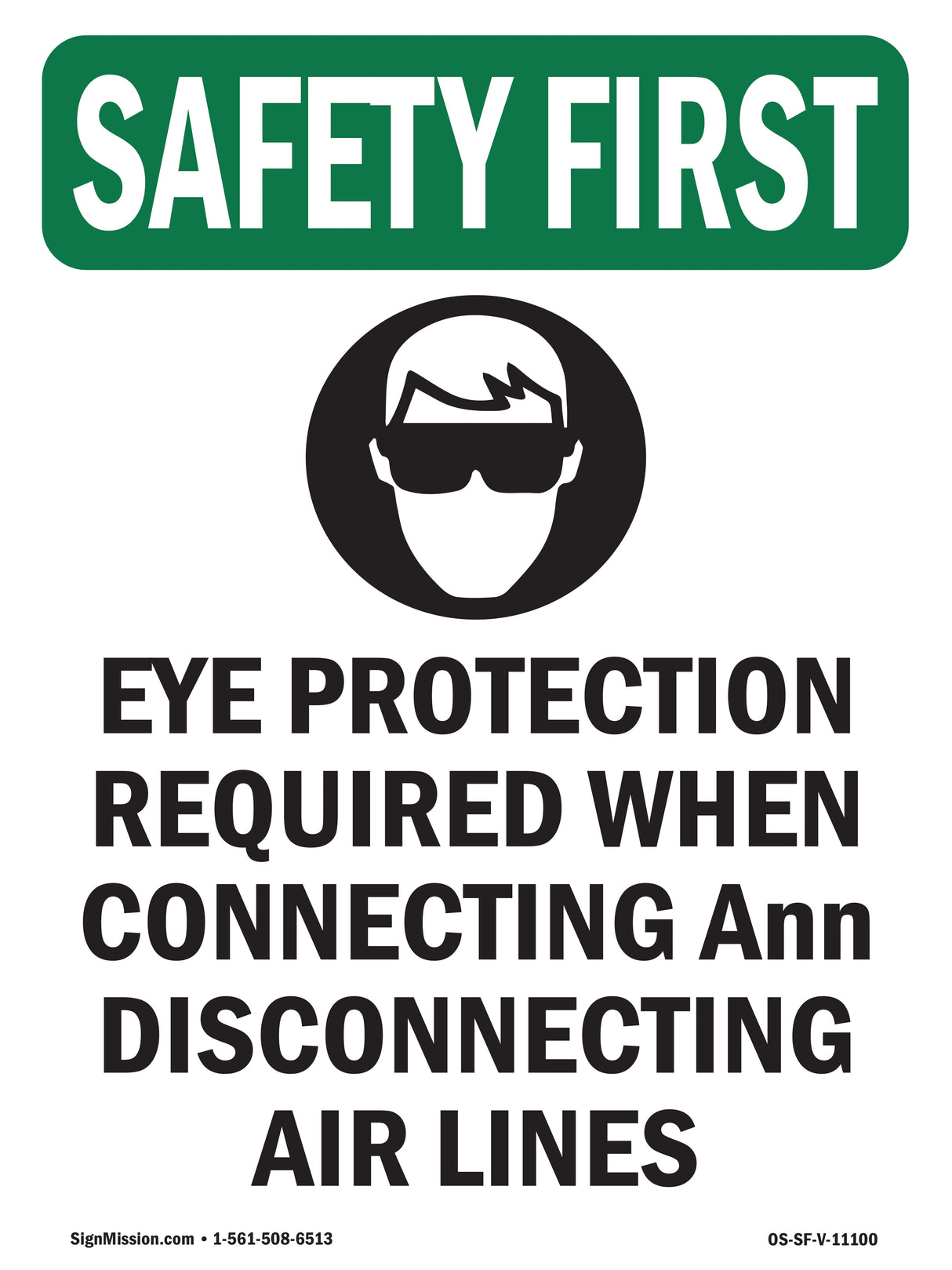 Eye Protection Required When With Symbol