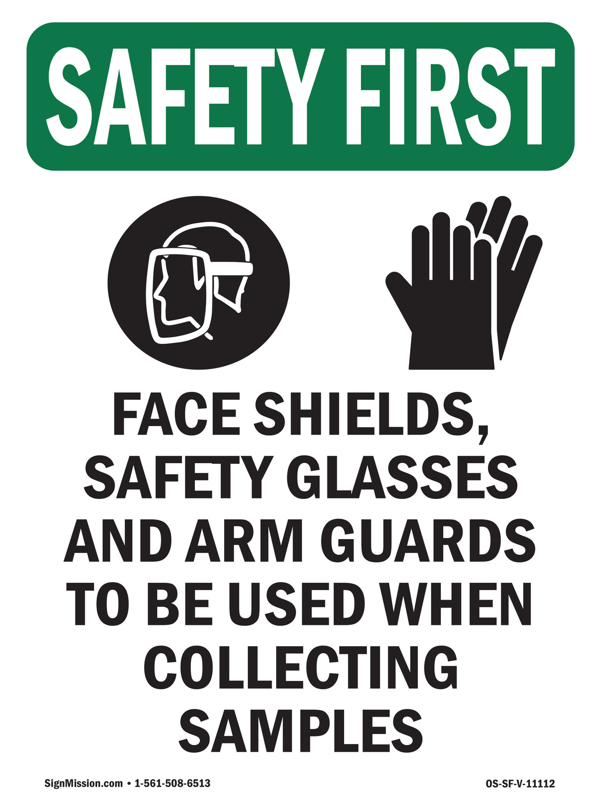 Face Shields, Safety Glasses With Symbol
