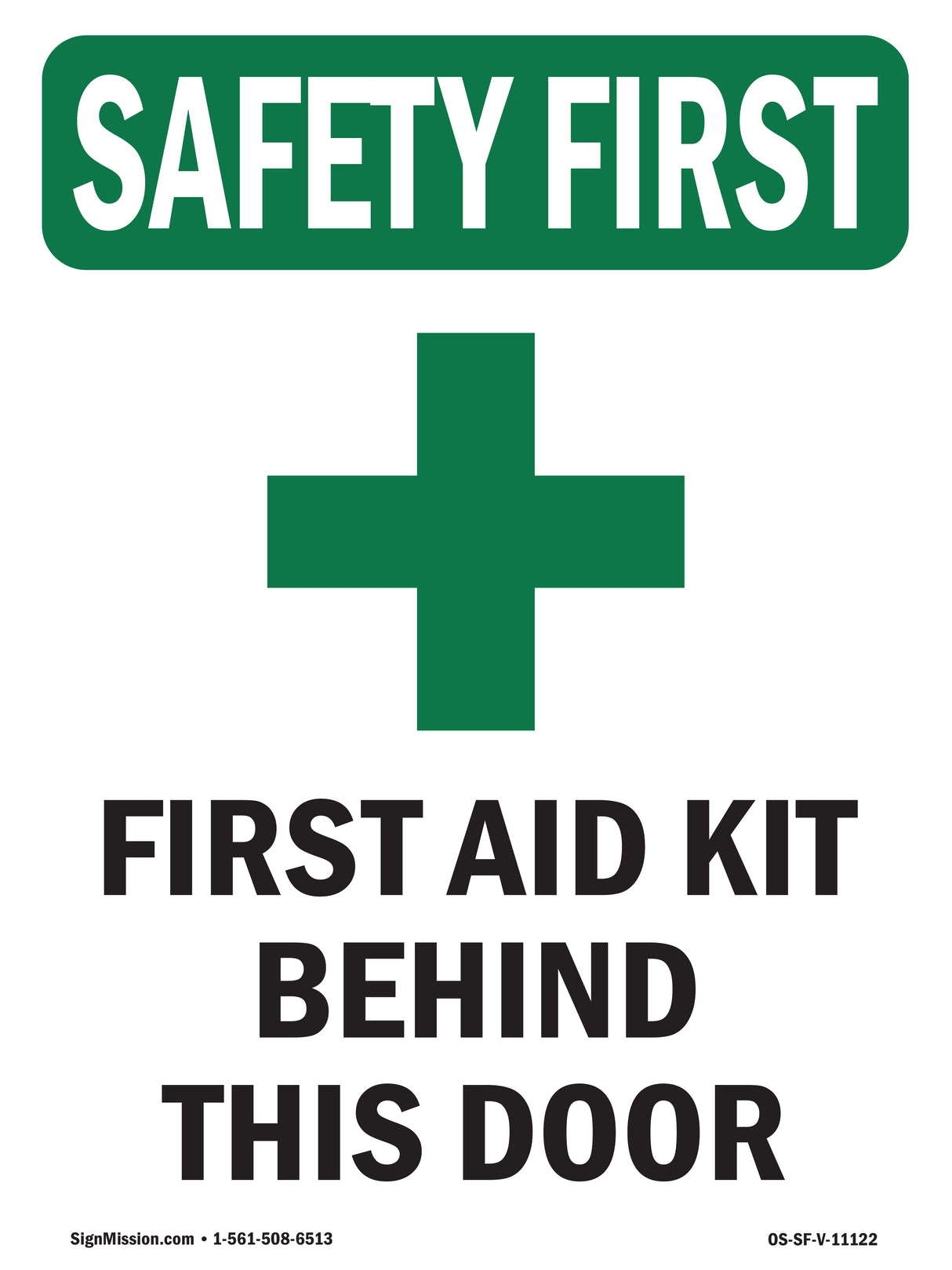 First Aid Kit Behind This Door With Symbol