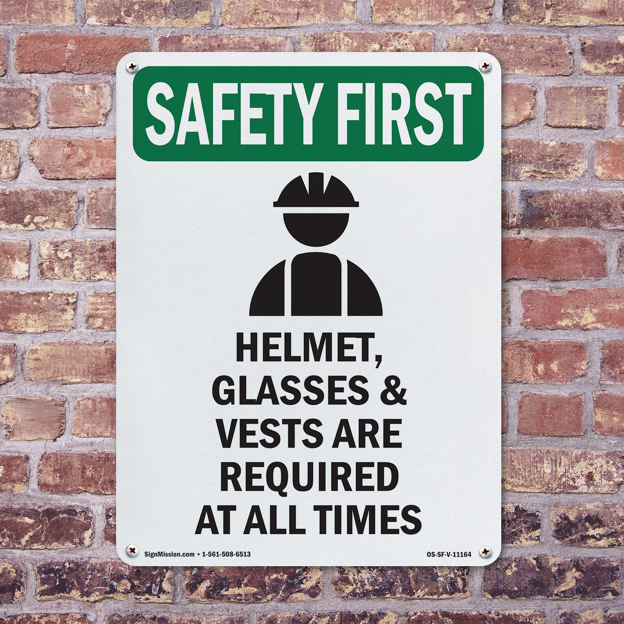 Helmet, Glasses & Vests Are With Symbol