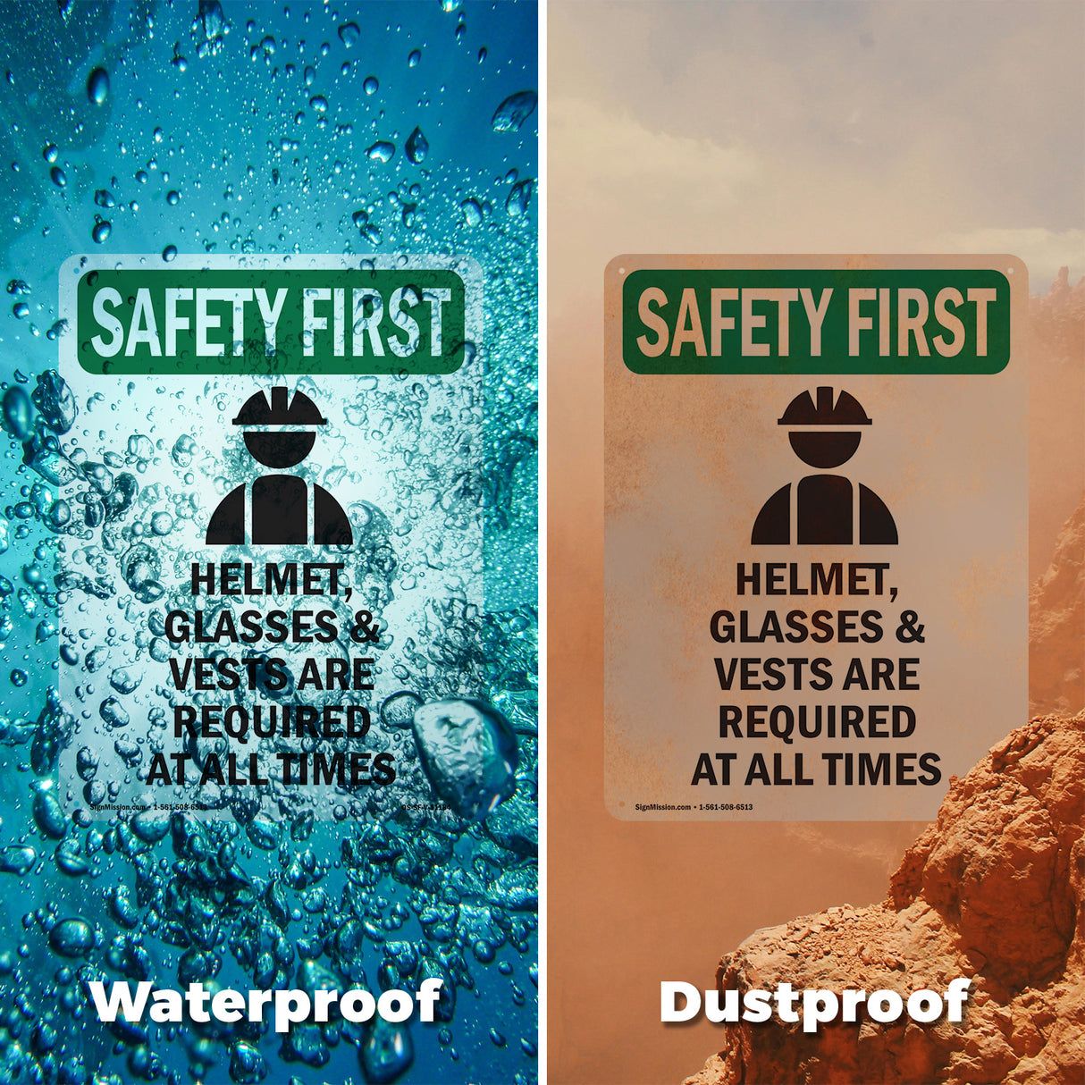 Helmet, Glasses & Vests Are With Symbol