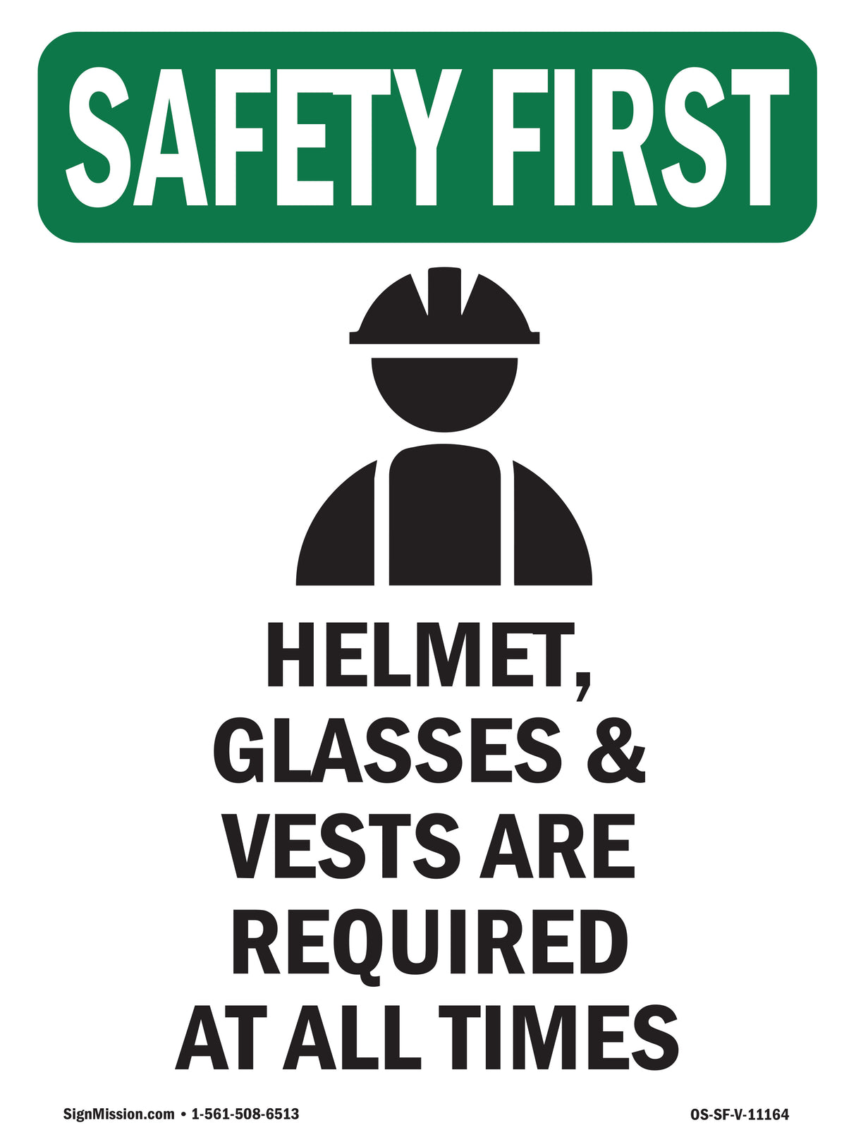 Helmet, Glasses & Vests Are With Symbol