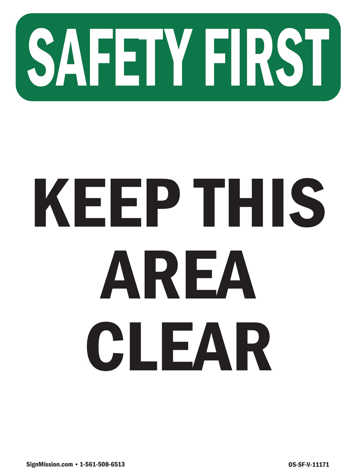 Keep This Area Clear