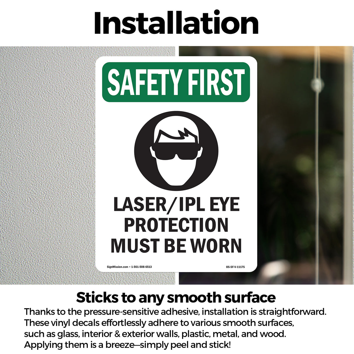 Laser Ipl Eye Protection Must Be Worn With Symbol