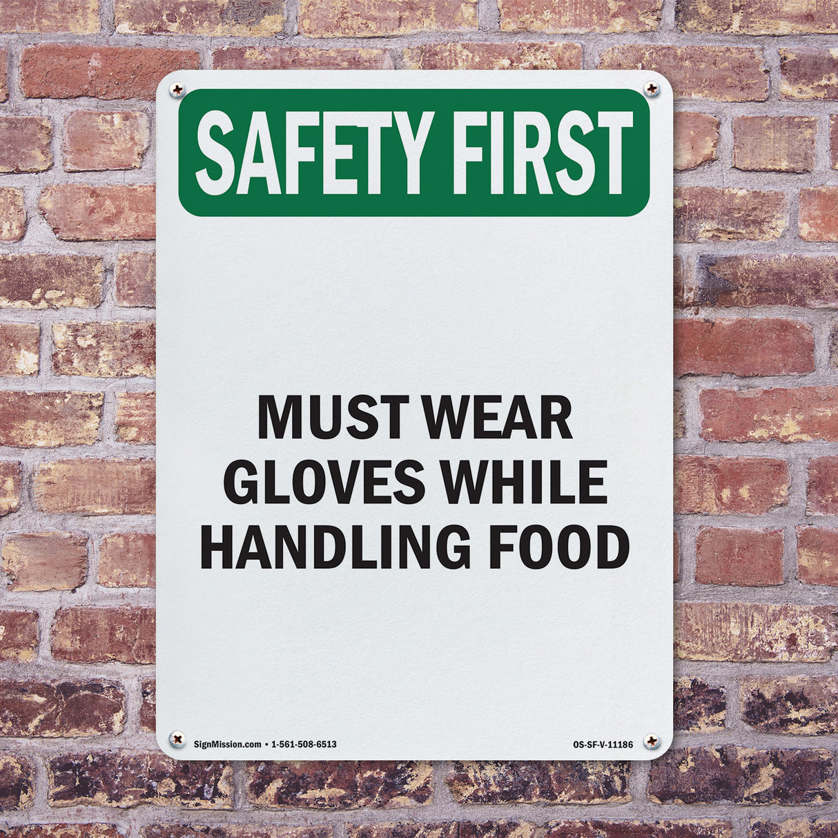 Must Wear Gloves While Handling Food