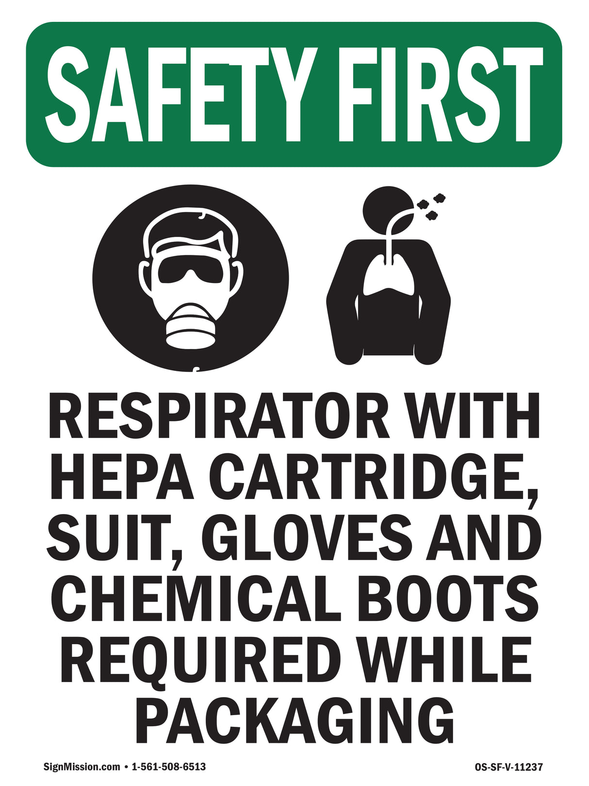 Respirator With Hepa Cartridge, With Symbol