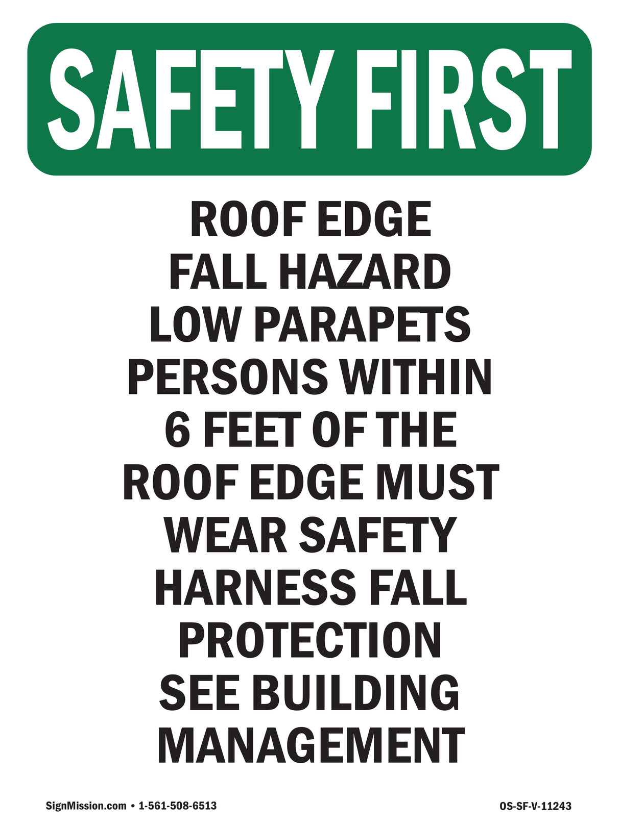 Roof Edge Fall Hazard Low Parapets