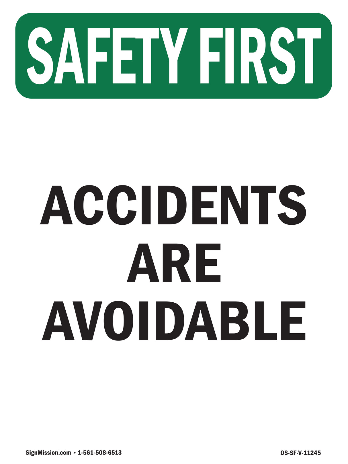 Accidents Are Avoidable