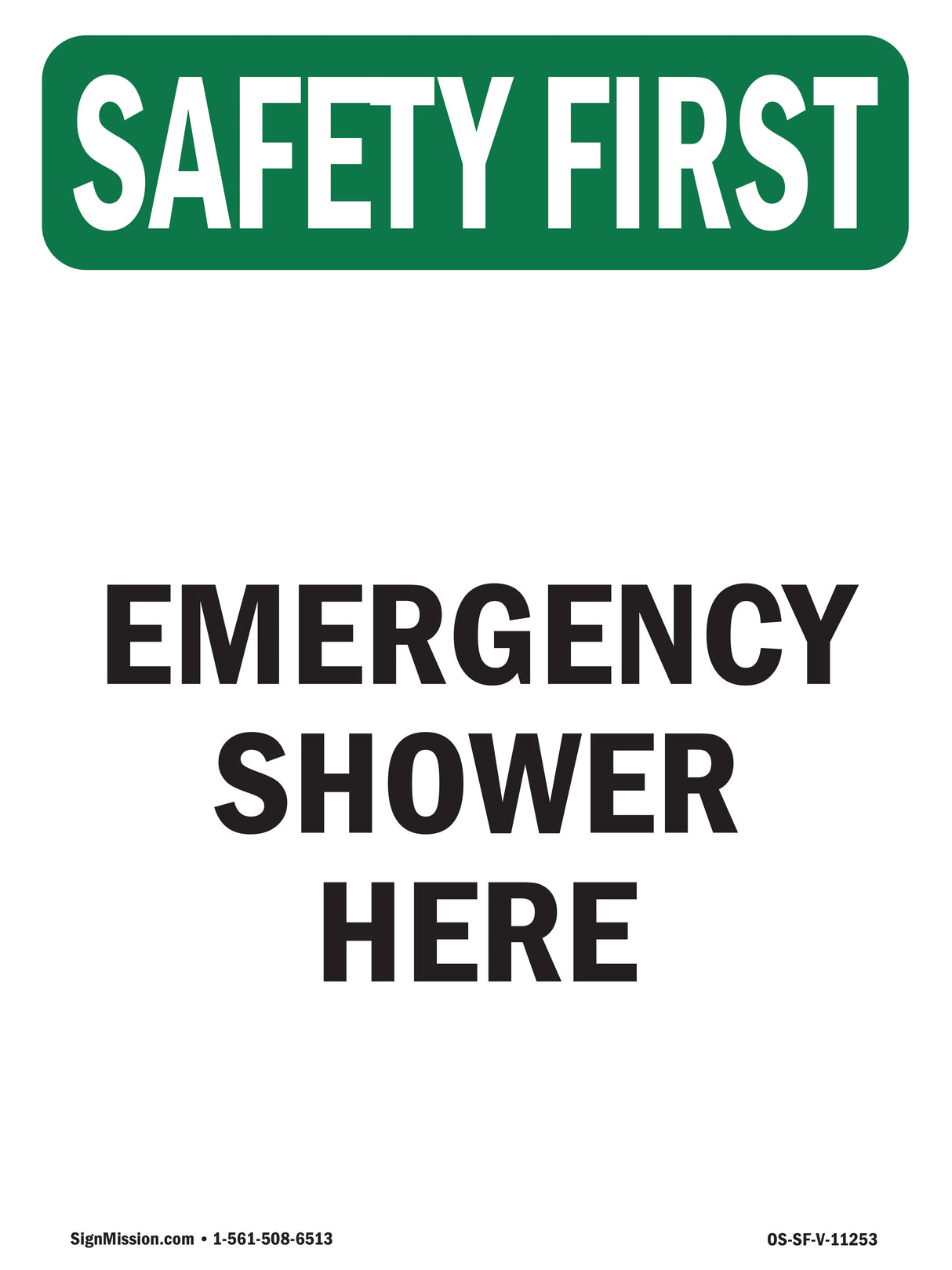 Emergency Shower Here