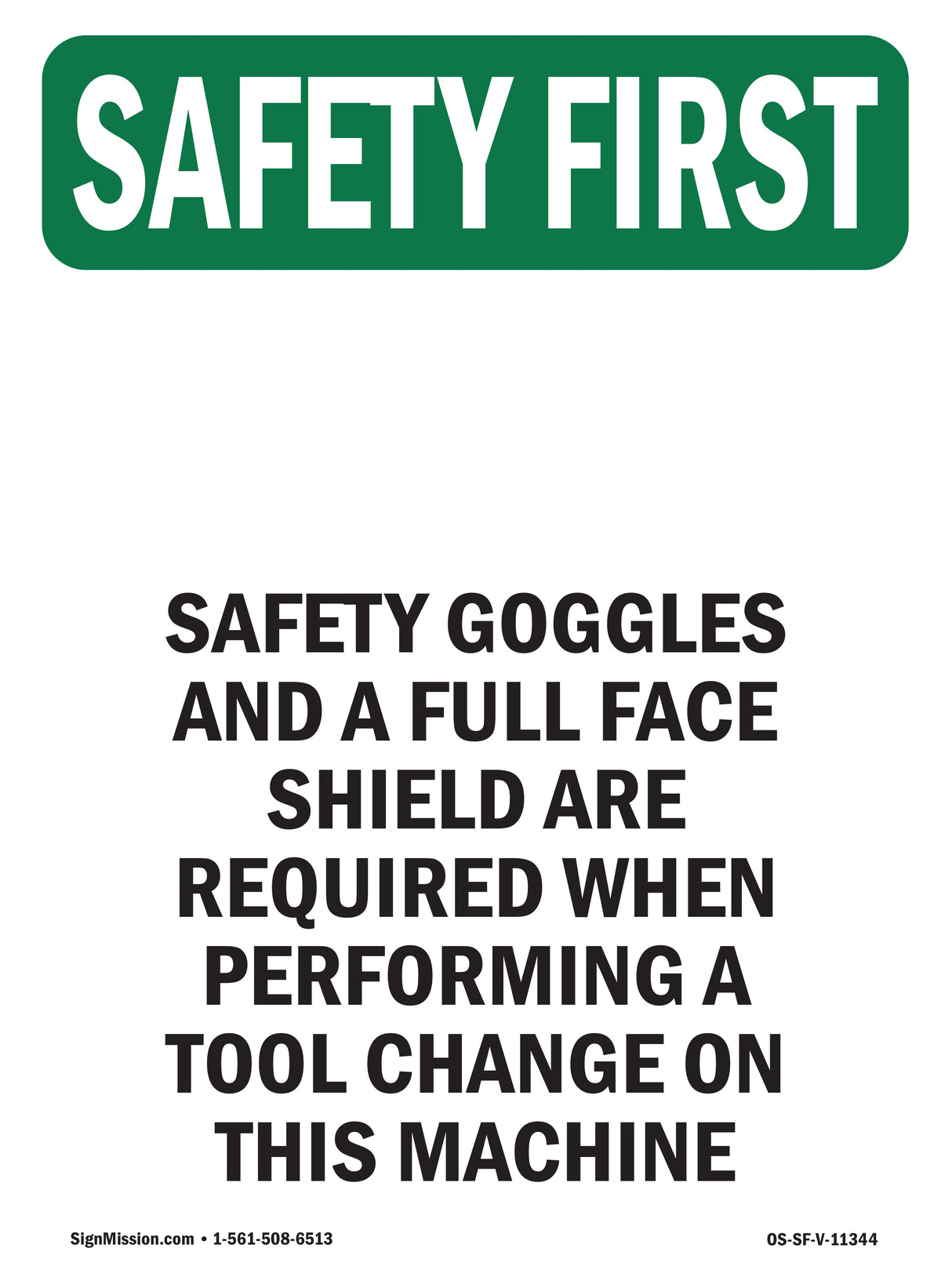 Safety Goggles And A Full Face With Symbol