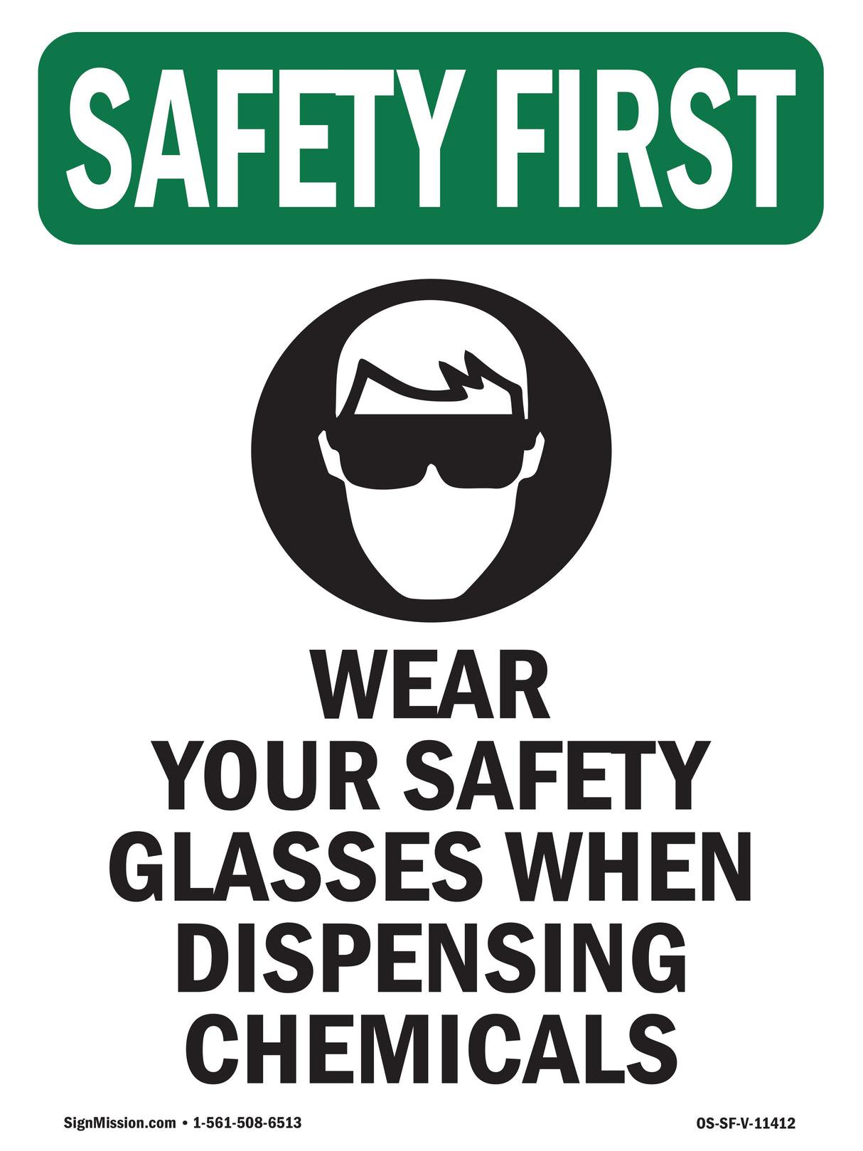 Wear Your Safety Glasses When With Symbol